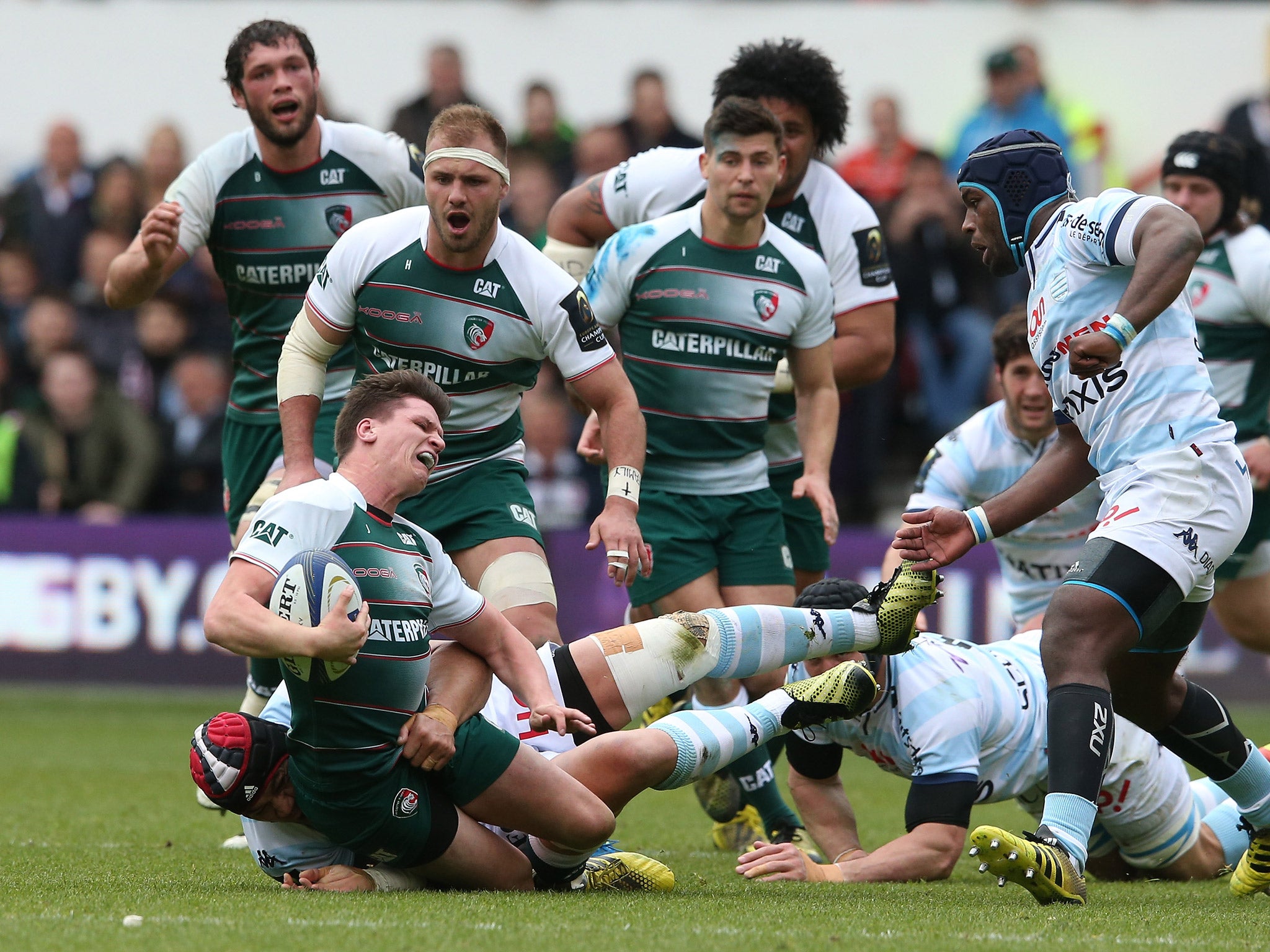 Freddie Burns was forced to limp off the pitch after a tackle