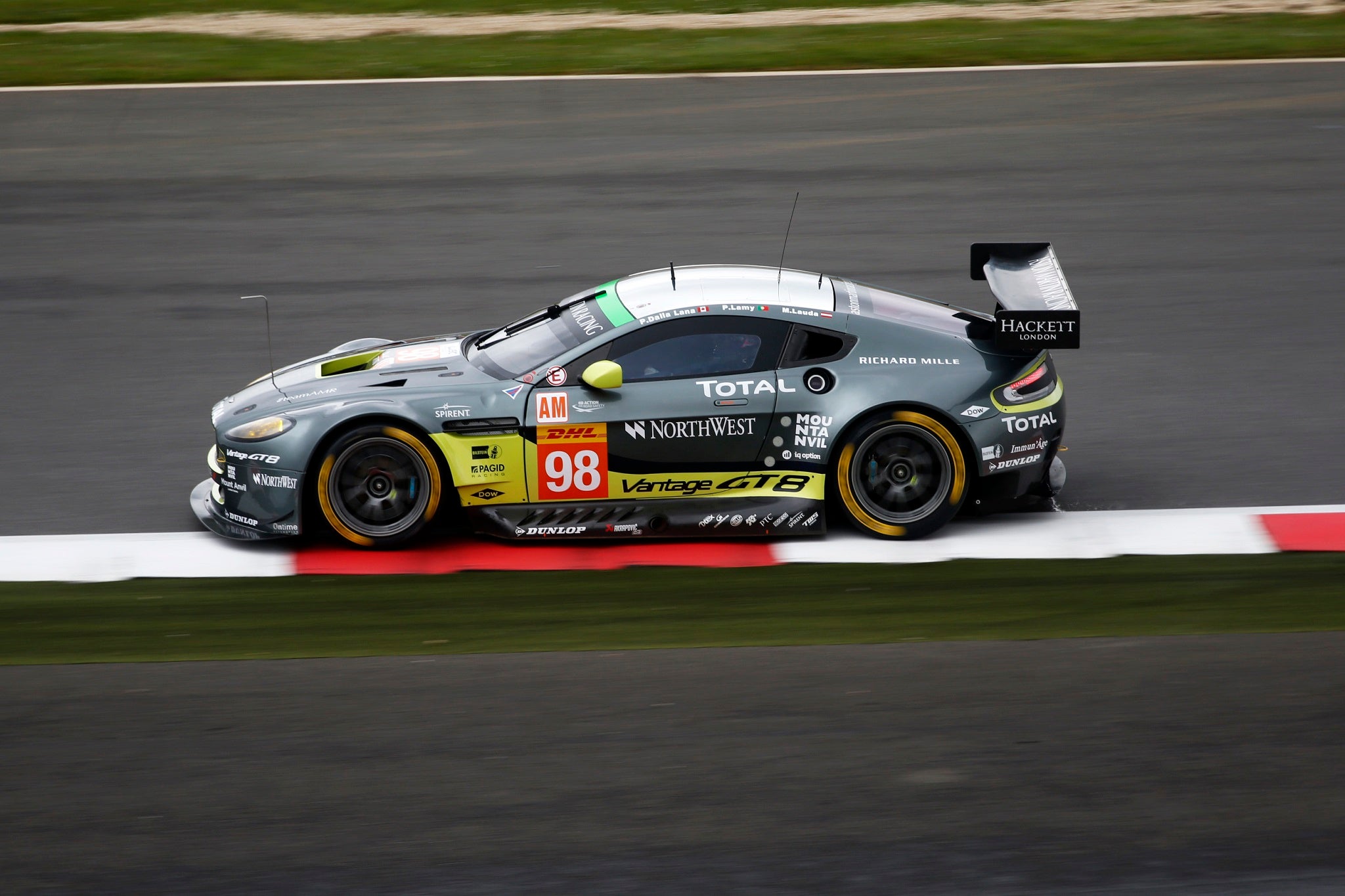 The No 98 Aston Martin Racing V8 Vantage finished second in GTE Am