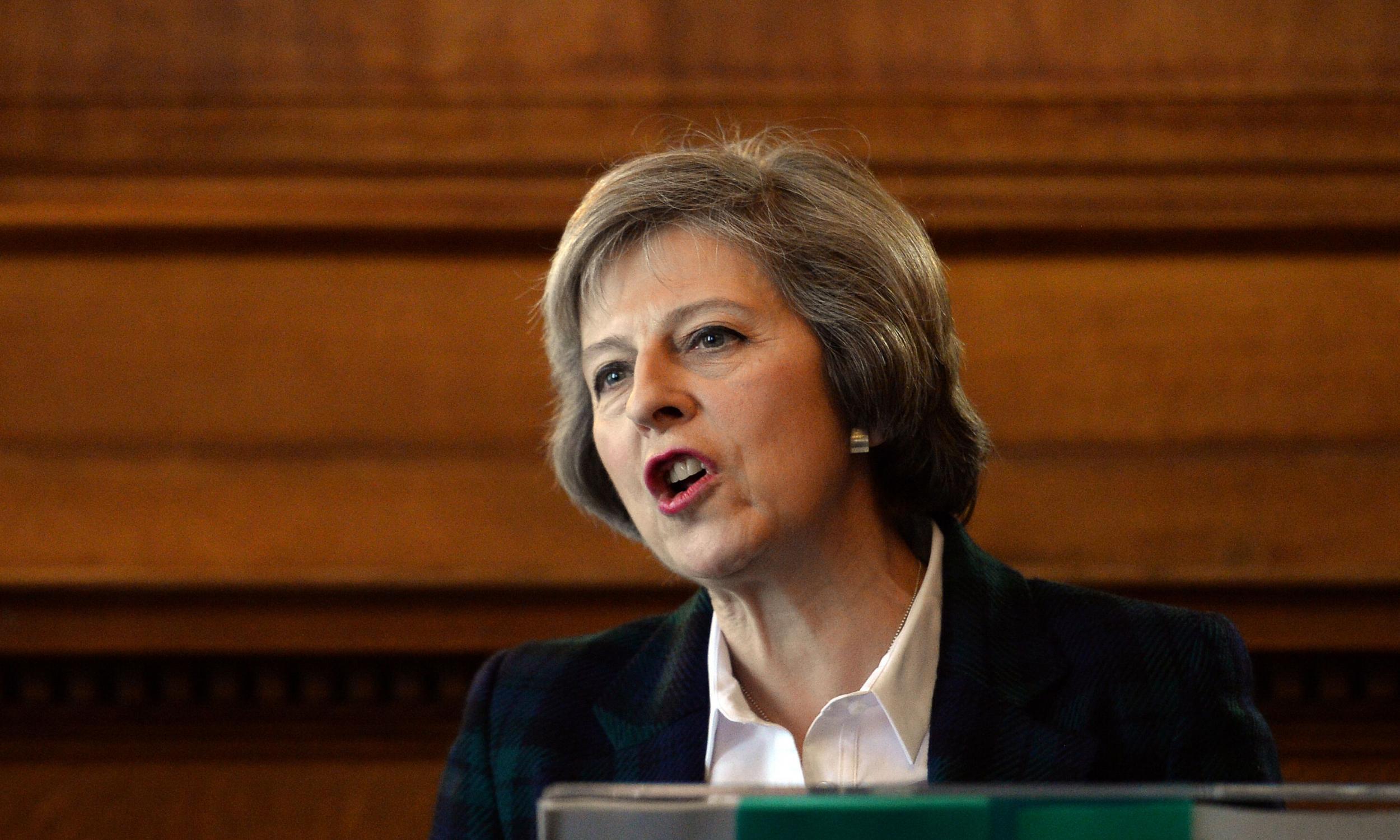 Theresa May makes the case for Britain to remain the European Union but leave the ECHR