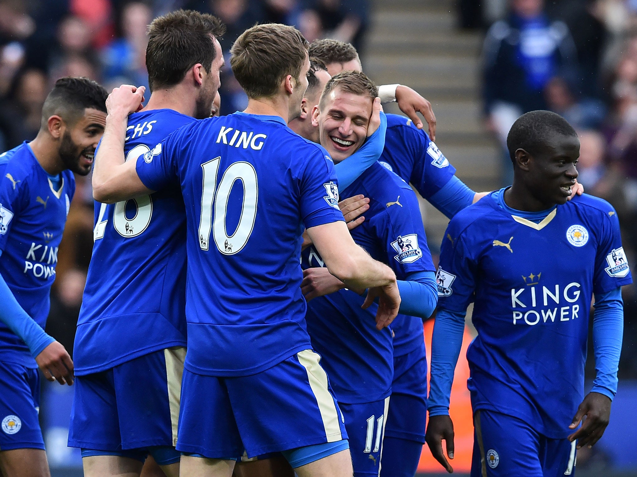 Leicester need just three points from their remaining three games to win the title