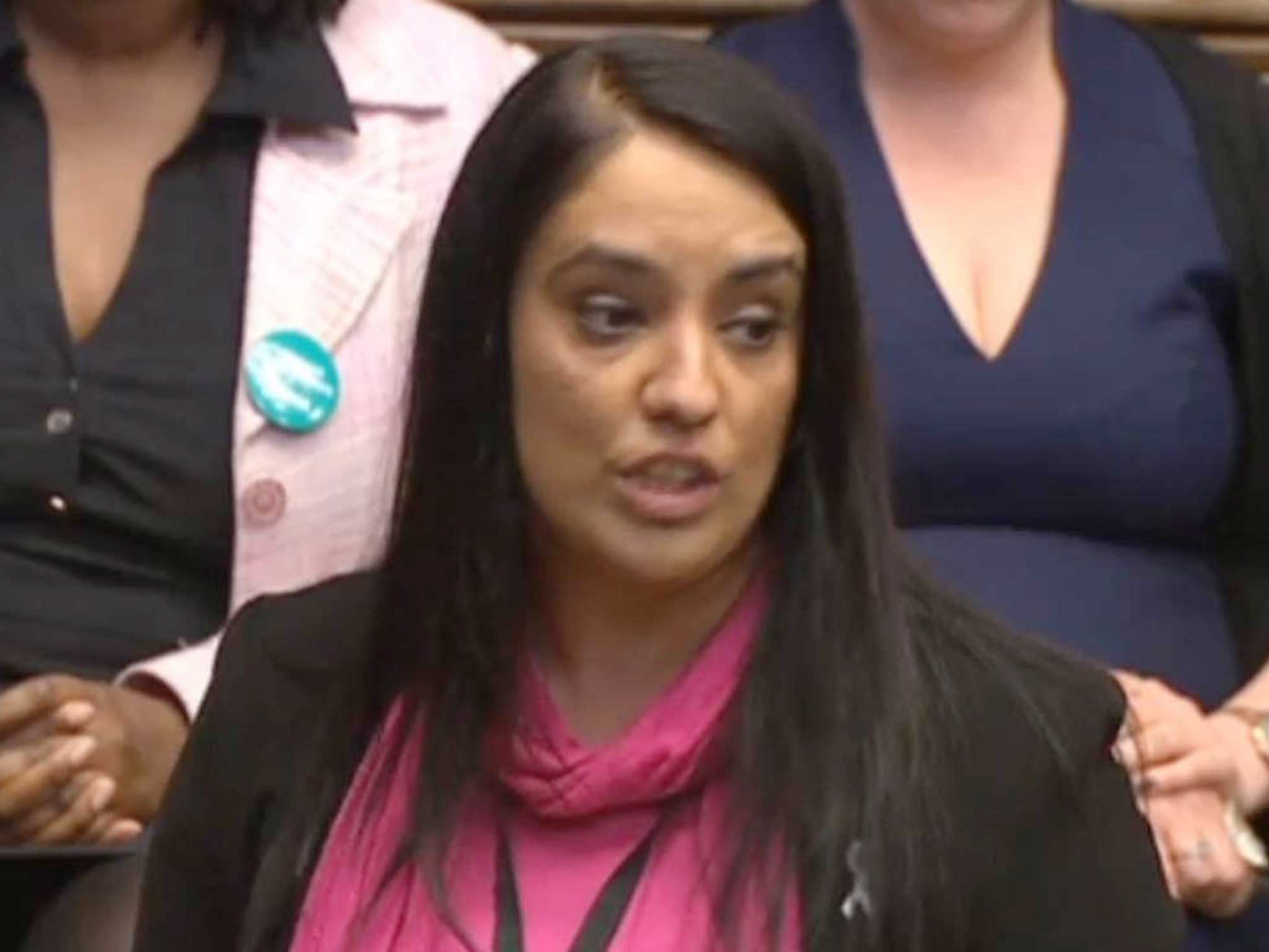 Labour MP Naz Shah as she tells the House of Commons in London that she "wholeheartedly apologises" for words she used in a Facebook post about Israel