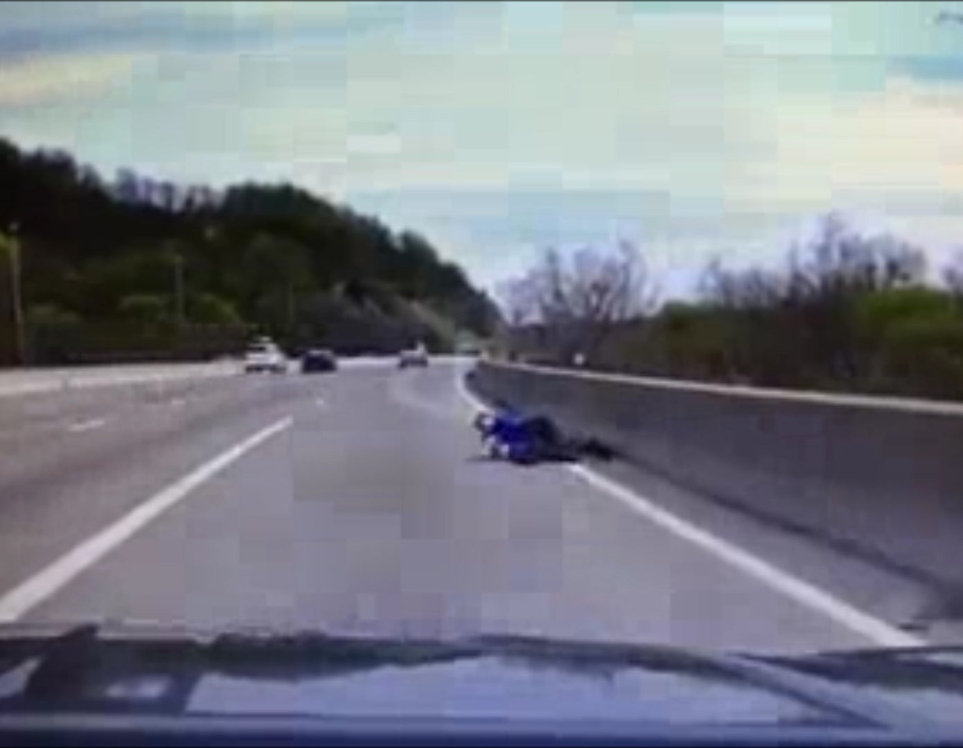 Video captures moment police officer saves man from jumping off bridge in New Jersey