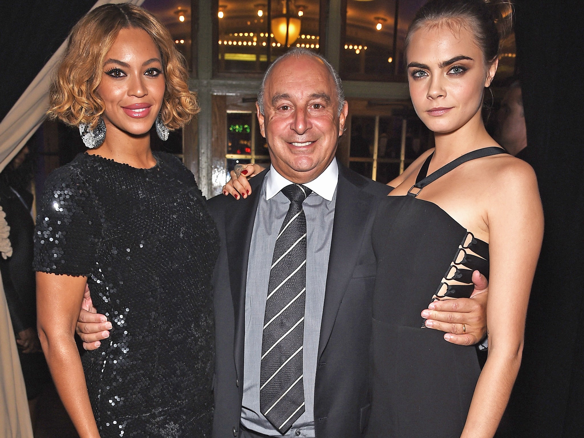 Billionaire Sir Philip Green, pictured with Beyonce and Cara Delevingne in 2014, will be asked to face MPs