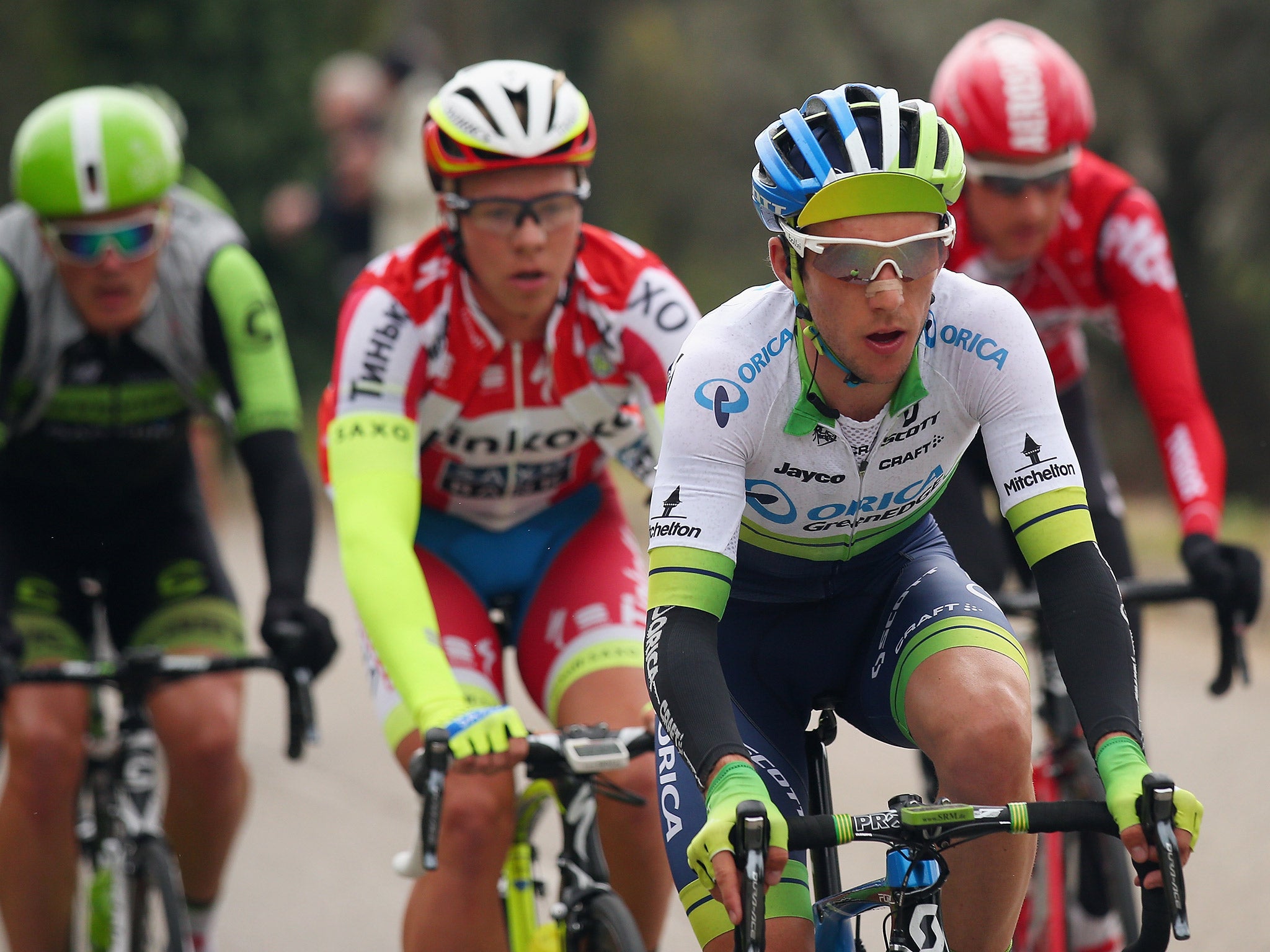 Yates in action on stage six of the Paris-Nice race, which he tested positive for terbutaline afterwards