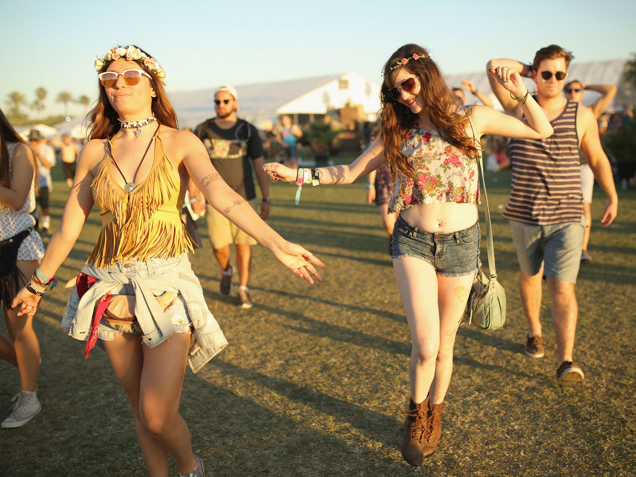 The three-day event takes place in a polo field in the desert city of Indio, California