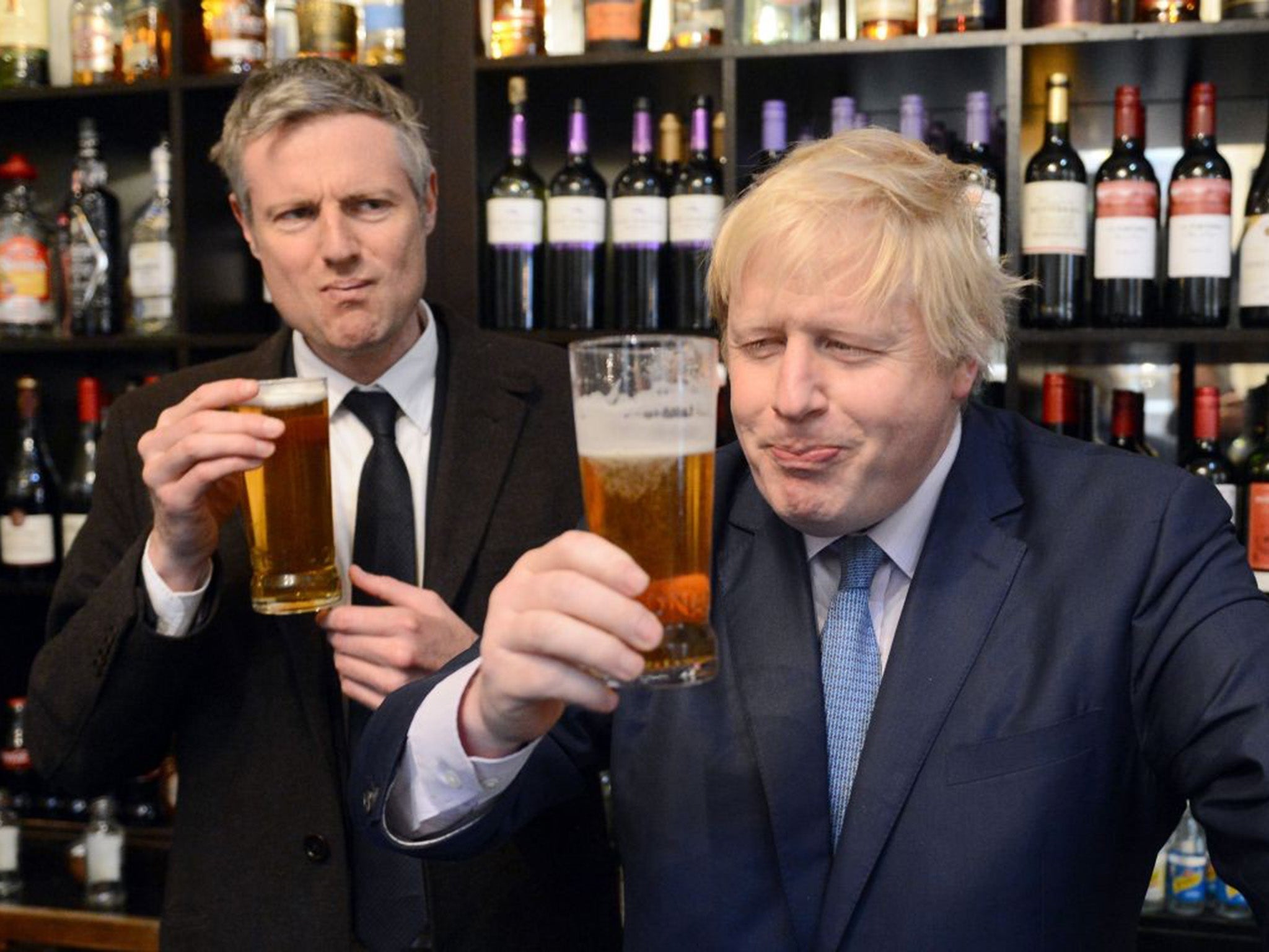 Zac Goldsmith with his former boss Boris Johnson