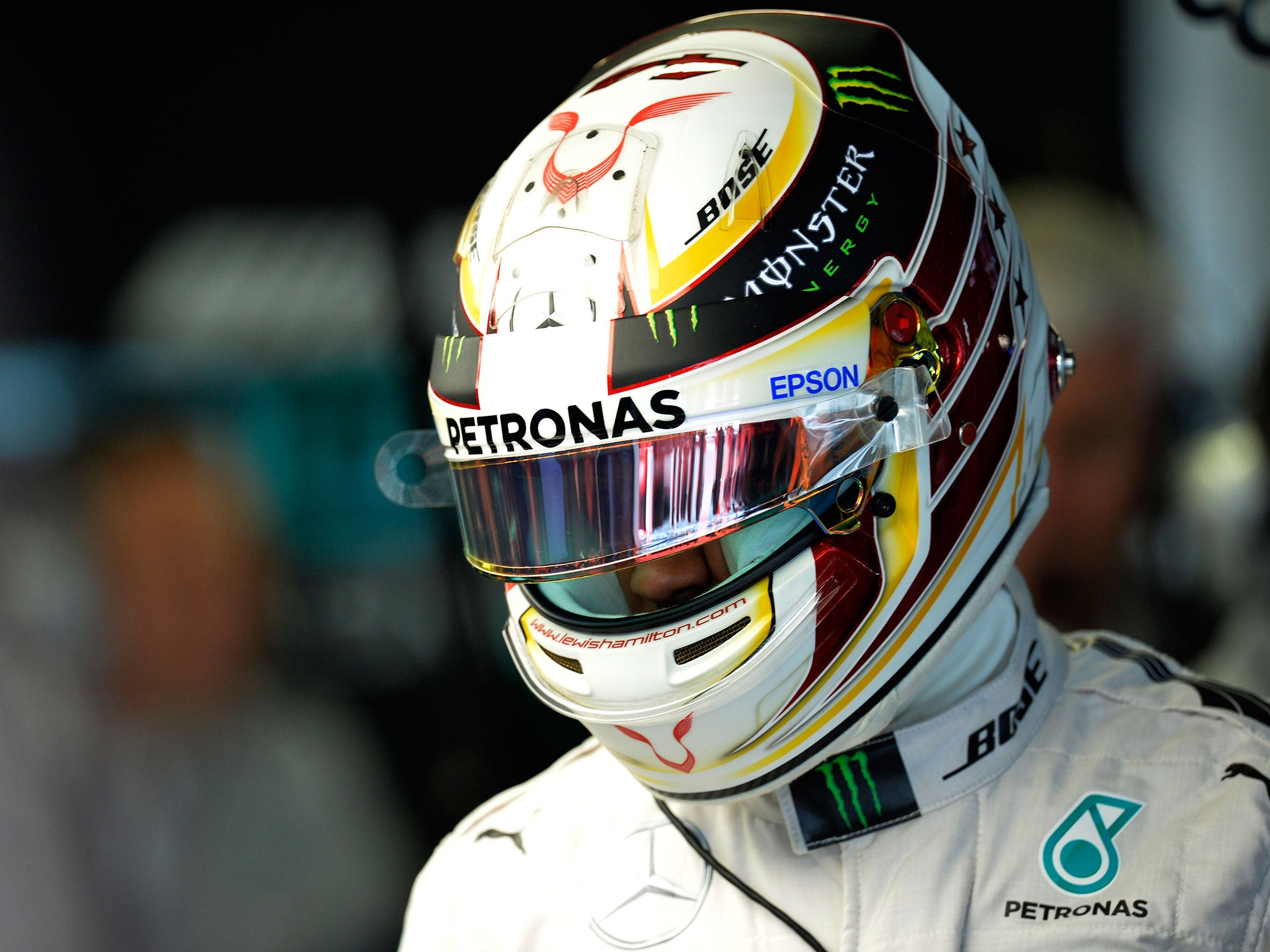 Lewis Hamilton during qualifying at the Russian Grand Prix