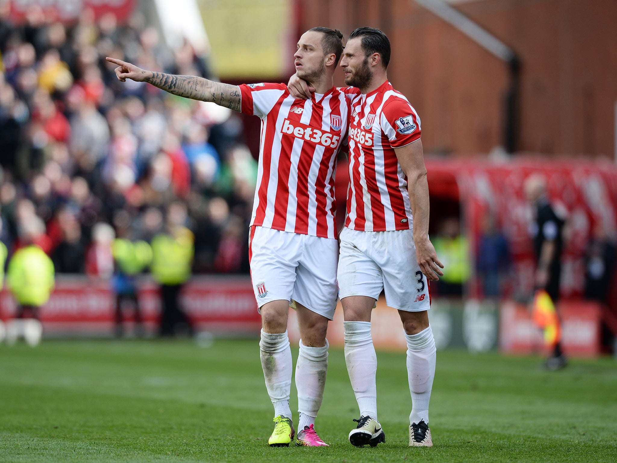 Marko Arnautovic opened the scoring for Stoke