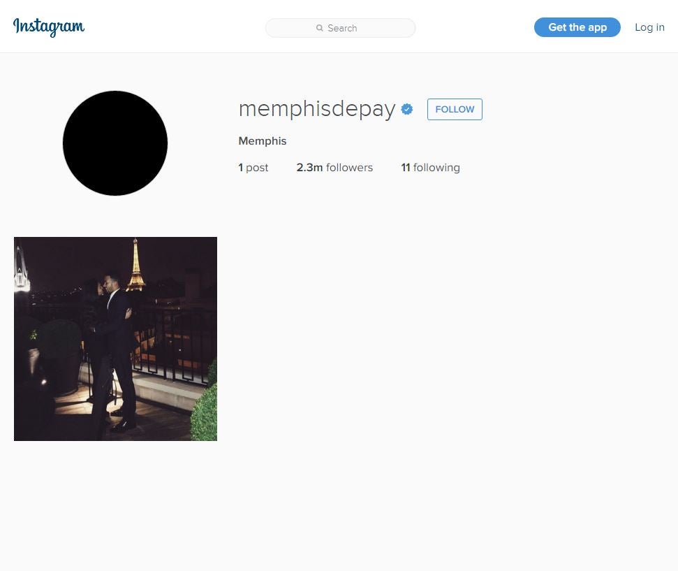 Depay has deleted all but one photo and unfollowed his United teammates