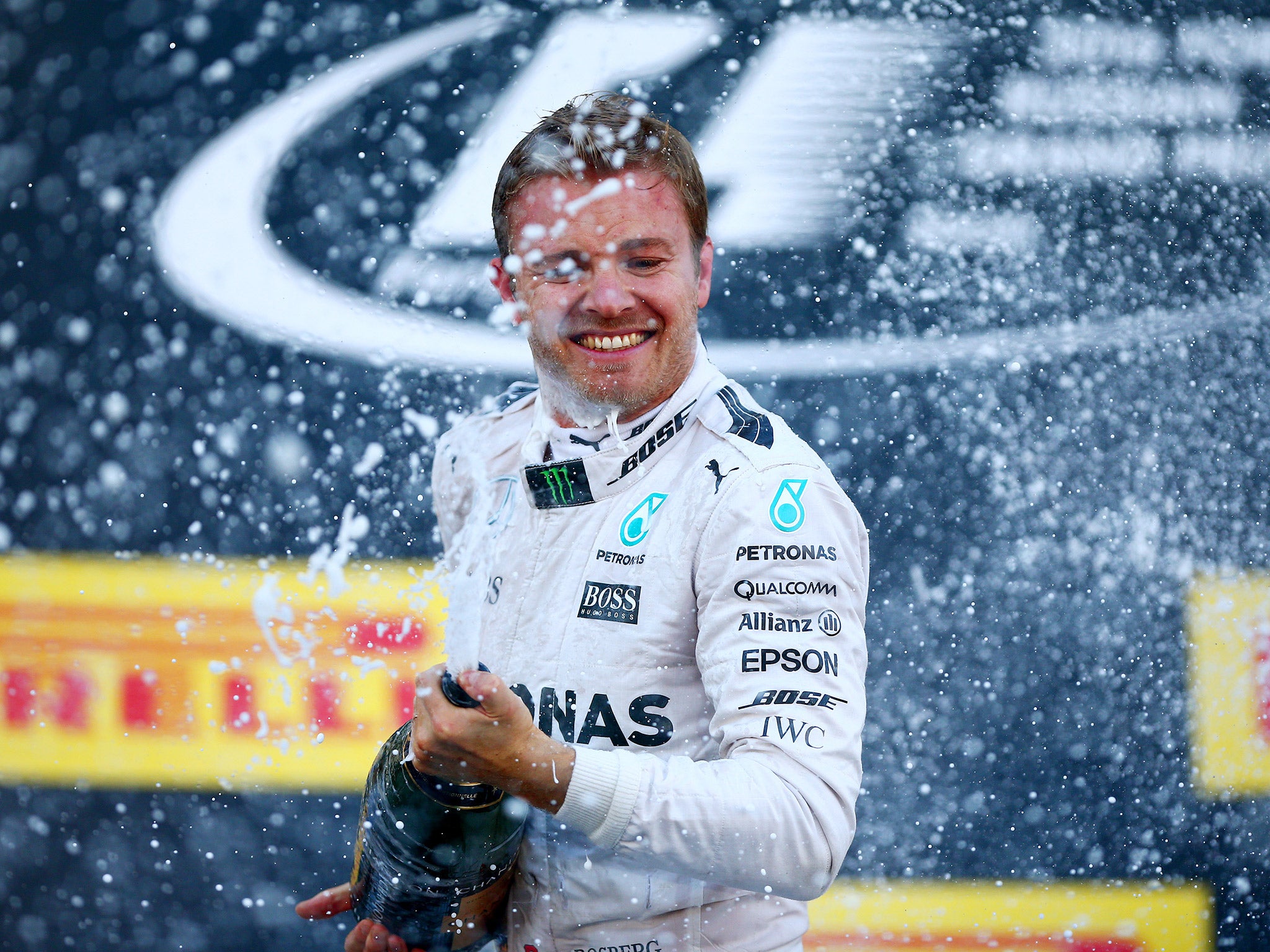 Nico Rosberg celebrates his Russian Grand Prix victory