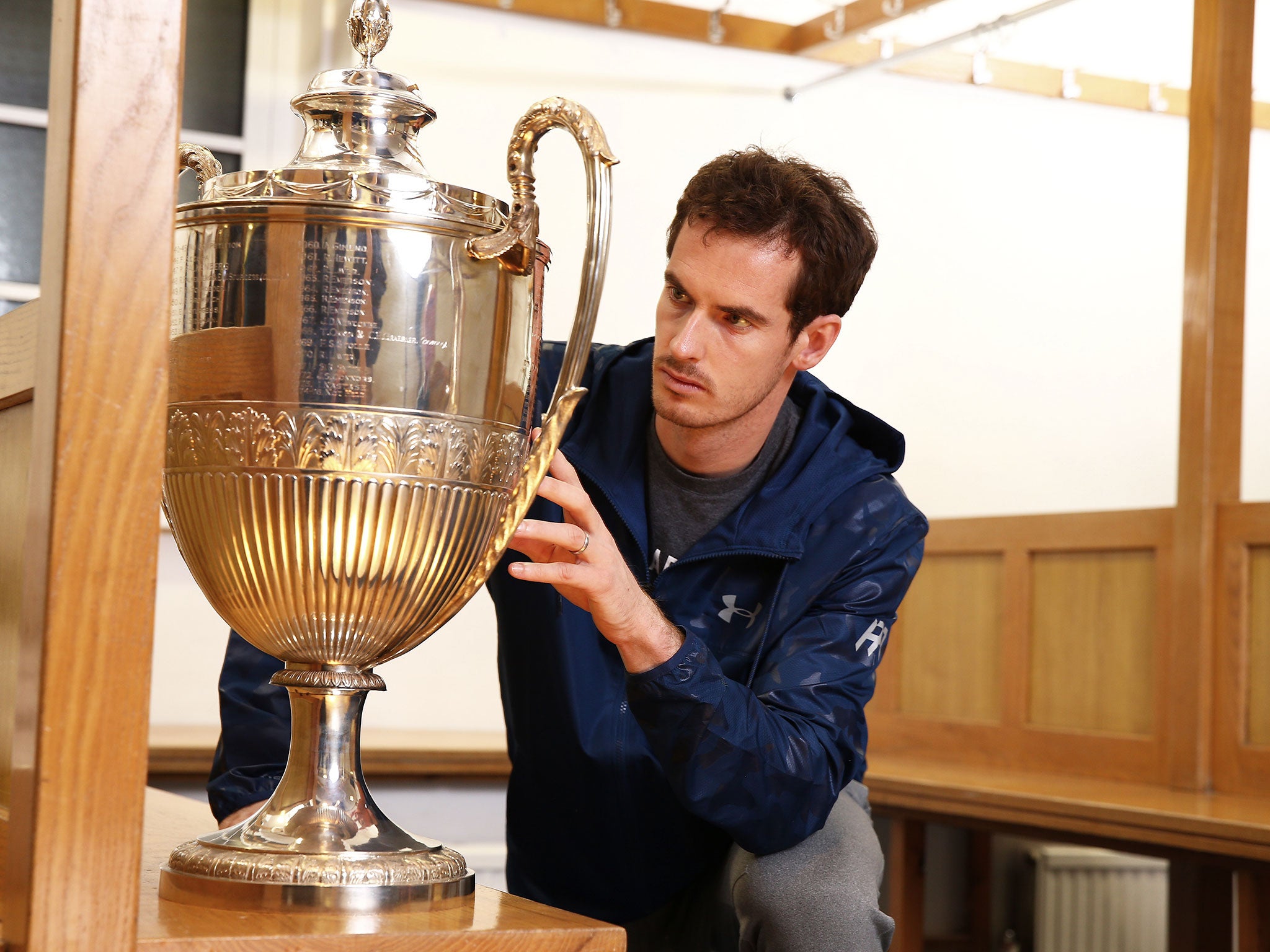 Andy Murray with the Queen's trophy