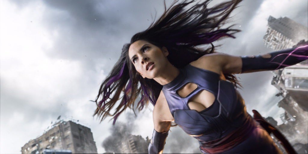 Olivia Munn as Apocalypse's sidekick Psylocke in X-Men: Apocalypse