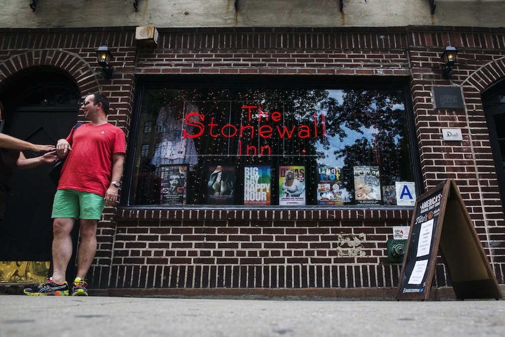 New Yorkers outside the Stonewall Inn.