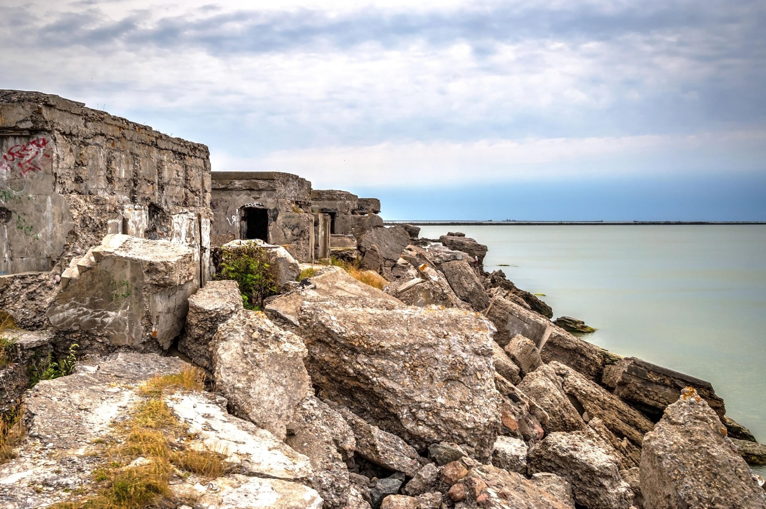 Ruins on the beach at Liepaja