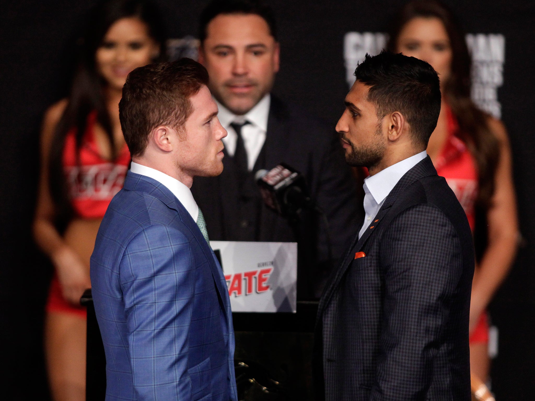 Saul Alvarez and Amir Khan go head-to-head