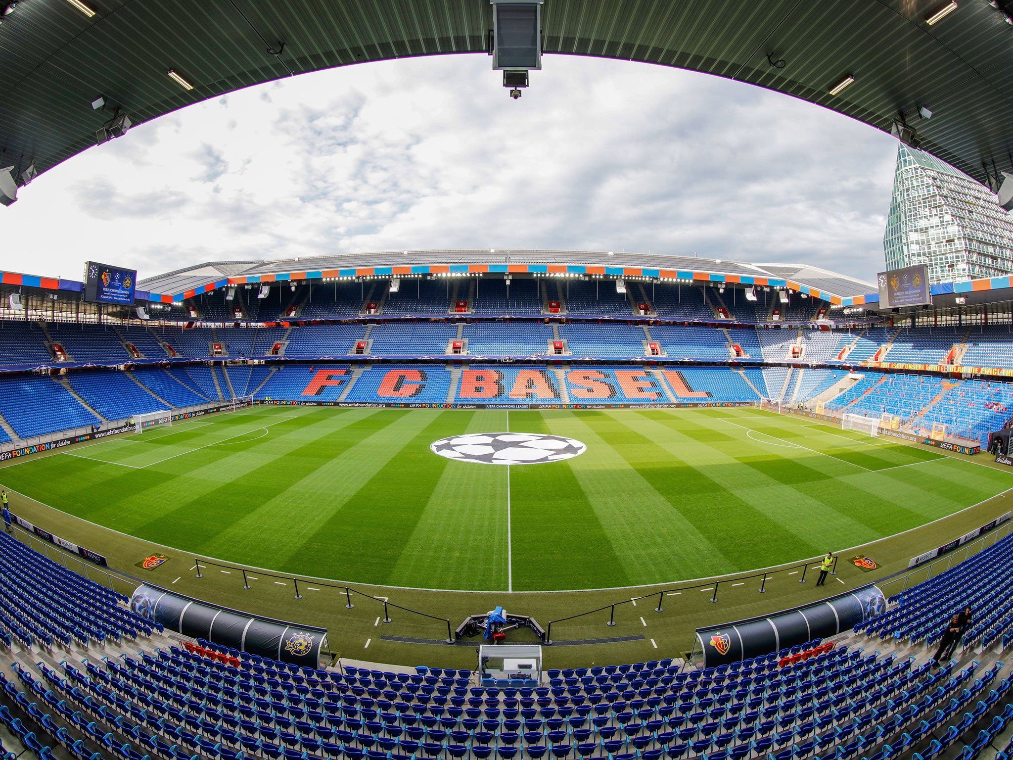 A view of St Jakob-Park in Basel