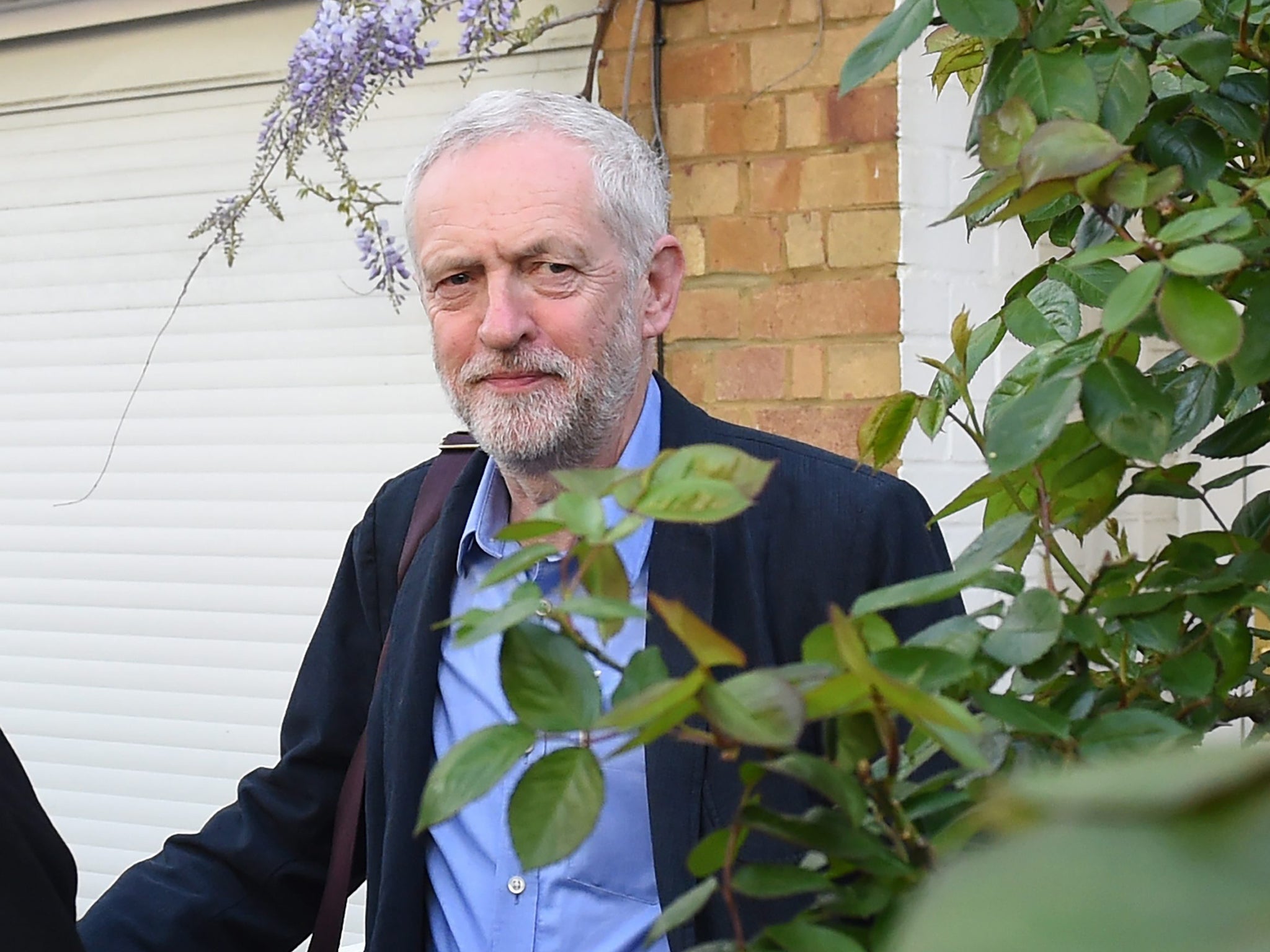 Jeremy Corbyn leaves his house in London