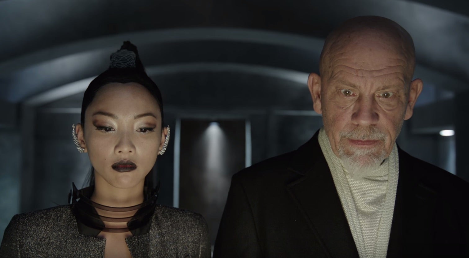 Shuya Chang and John Malkovich in ‘100 Years’: not coming to a screen near you soon