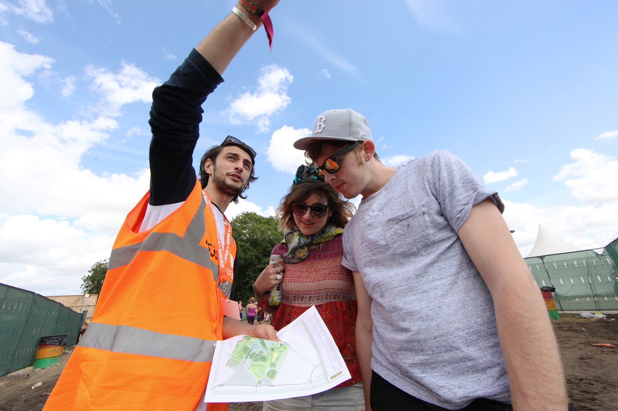 Oxfam stewards at Boomtown Festival, Winchester 2014 (Credit Paul Maple/Oxfam )