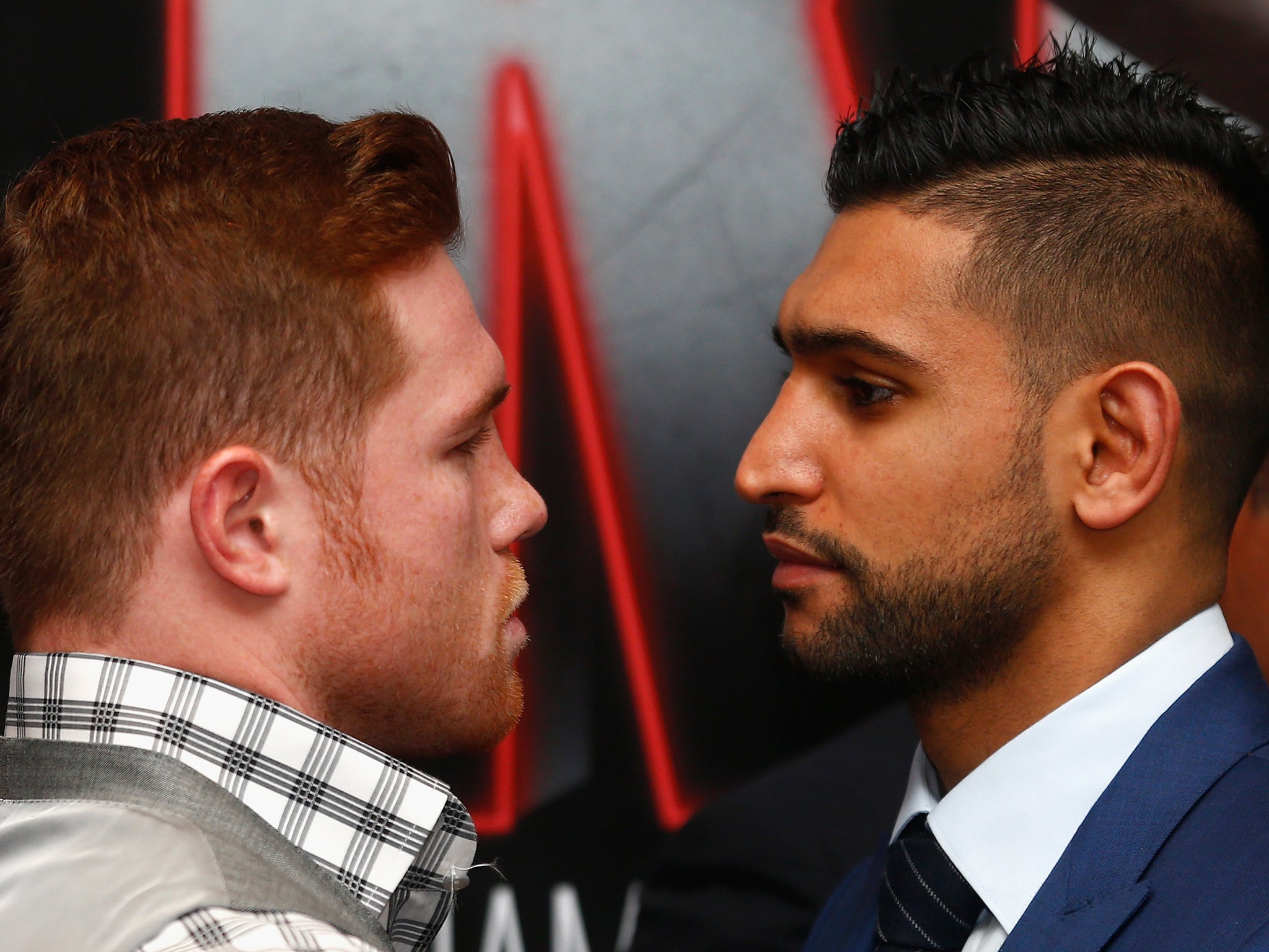 Saul Alvarez goes head to head with Amir Khan