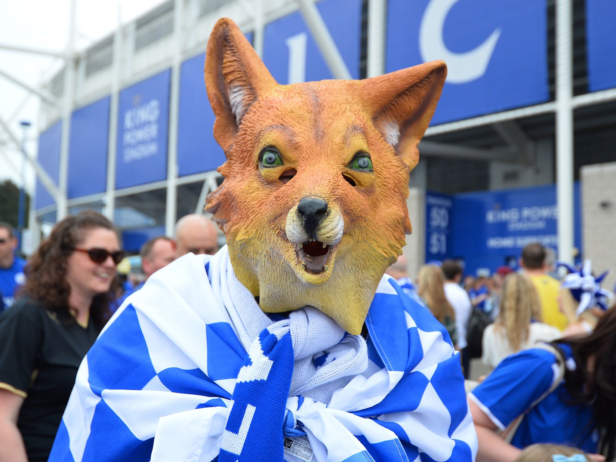 Leicester fans celebrated in style