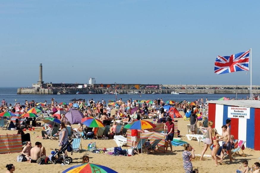 Margate's sandy beaches make it a popular destination when the sun shines