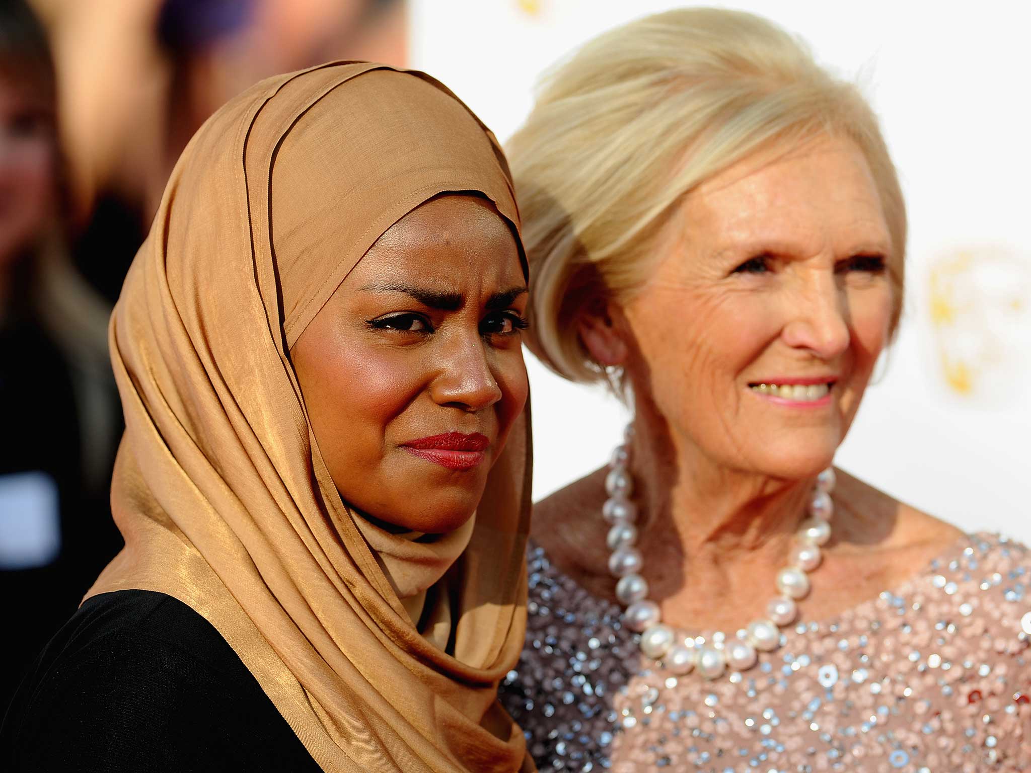 Nadiya Hussain with Mary Berry at the BAFTAs