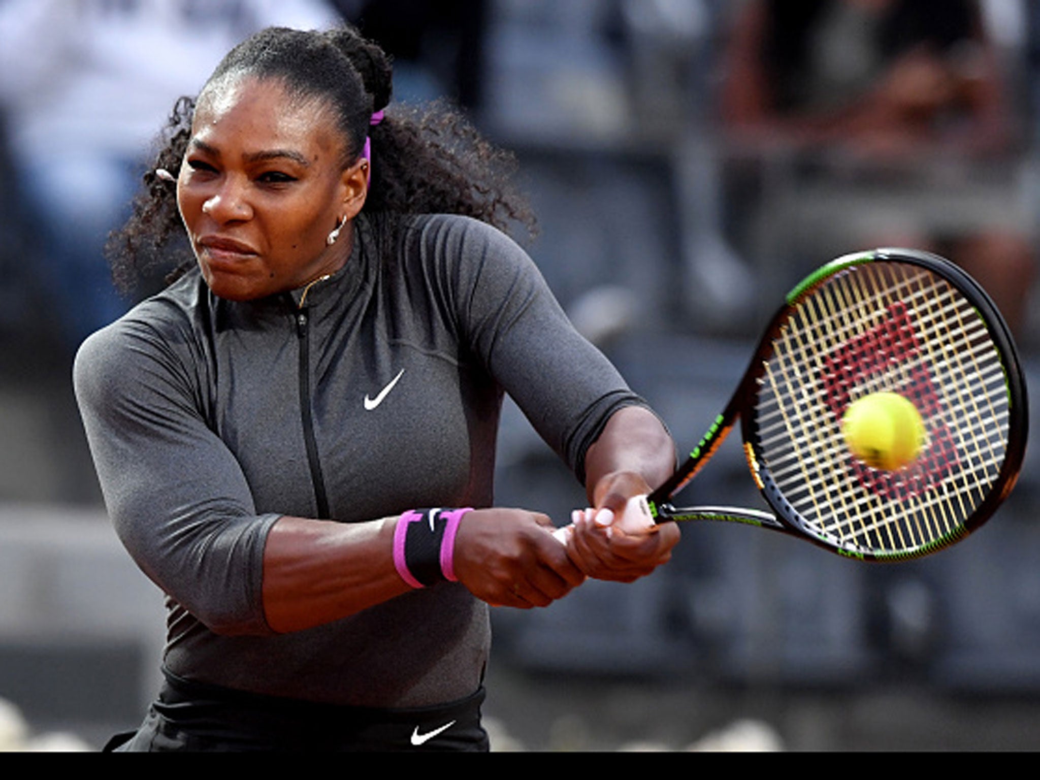 Serena Williams was in dominant form in Rome as she swept past Anna-Lena Friedsam in straight sets