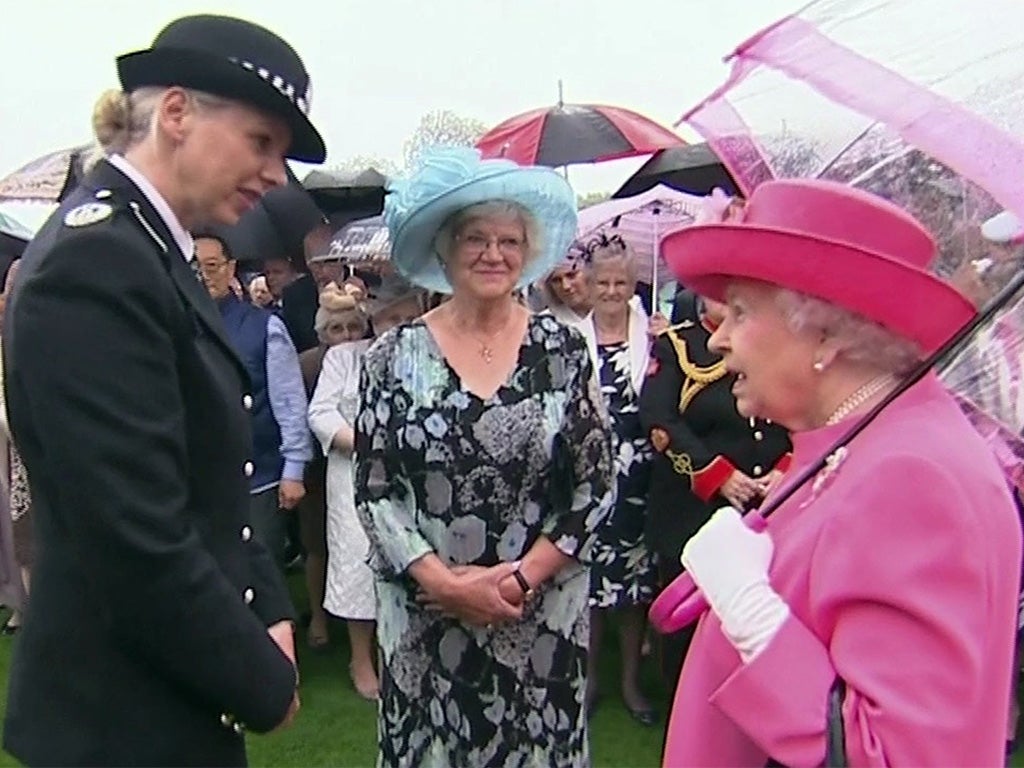 British Transport Police chief constable Lucy D’Orsi meeting the Queen in 2020