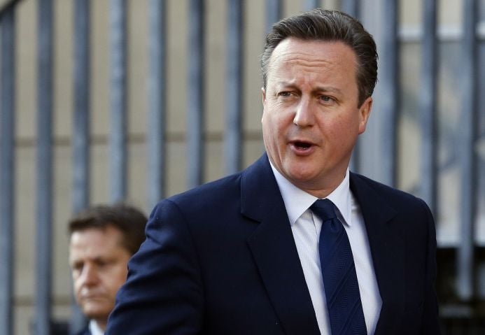 Britain's Prime Minister David Cameron arrives for the Anti-Corruption Summit in London, Thursday, 12 May, 2016