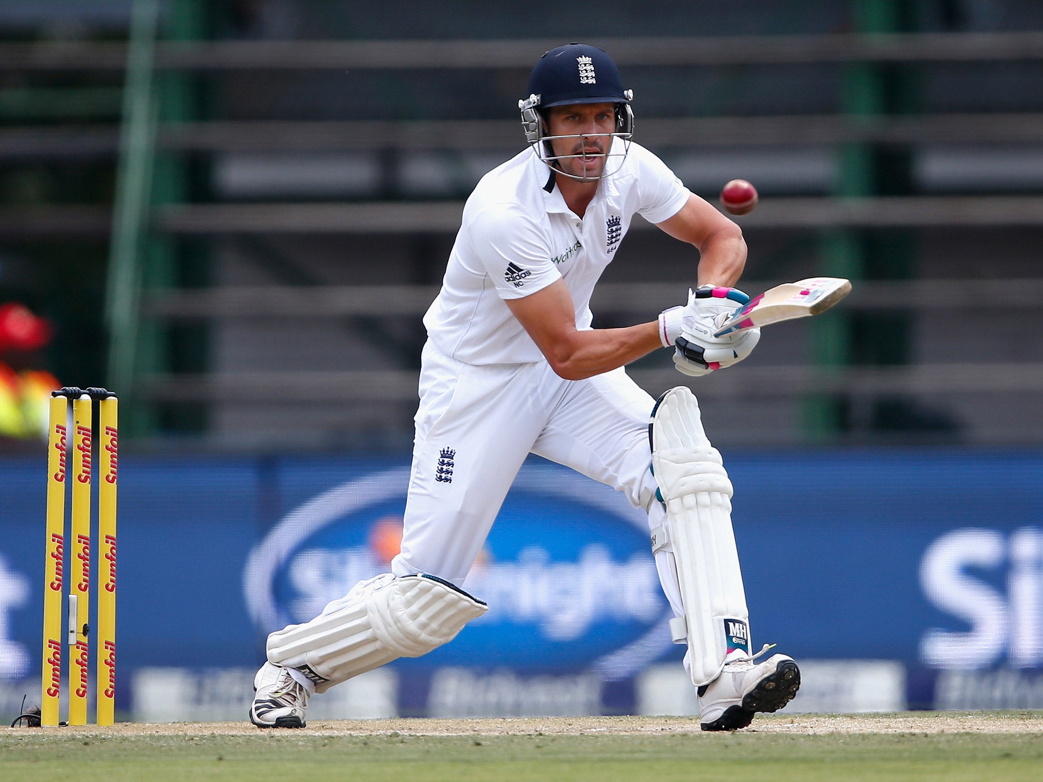 Nick Compton (above) was given words of support from captain Alastair Cook