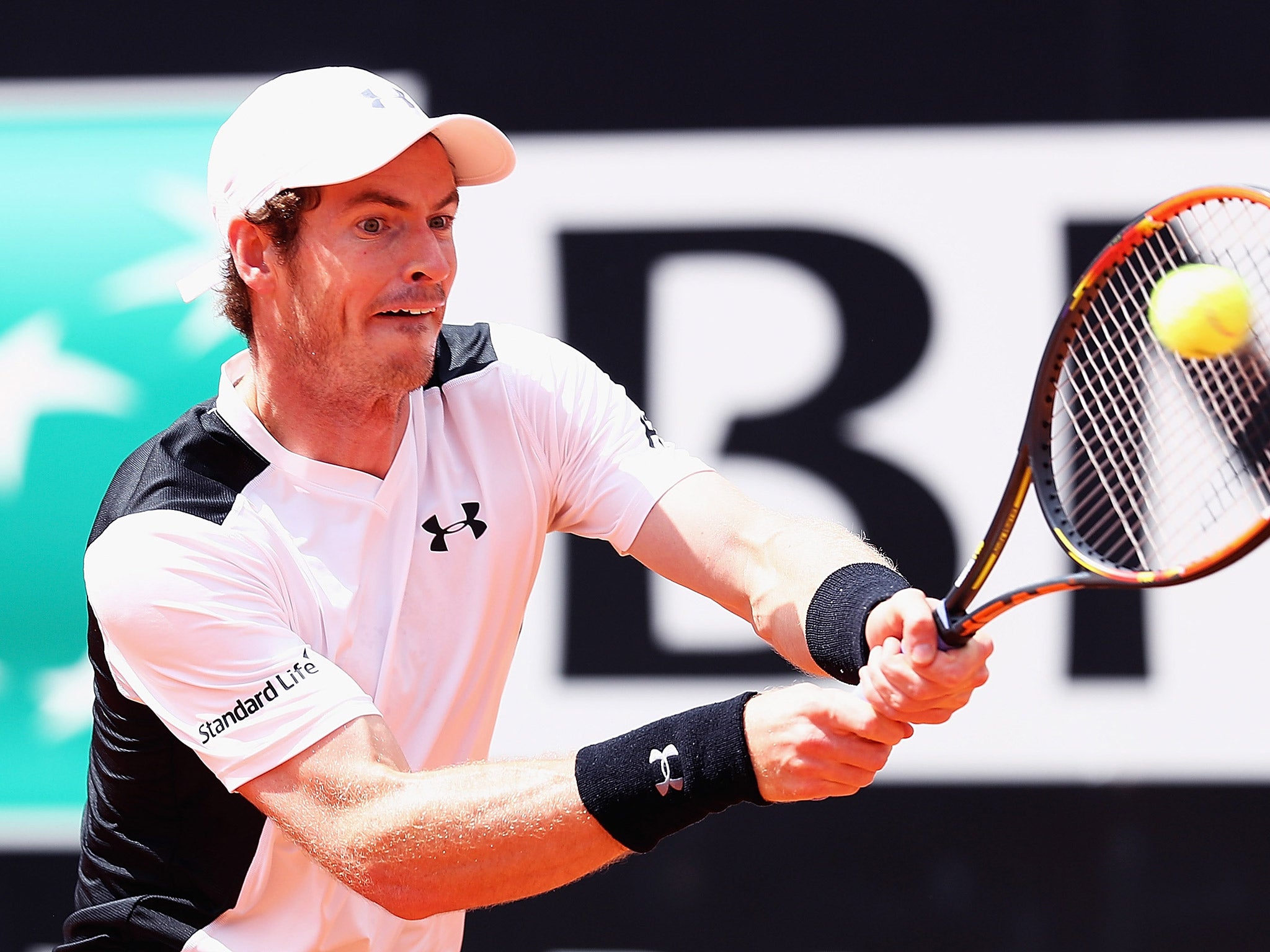 Andy Murray is through to the semi-finals of the Rome Masters after beating David Goffin