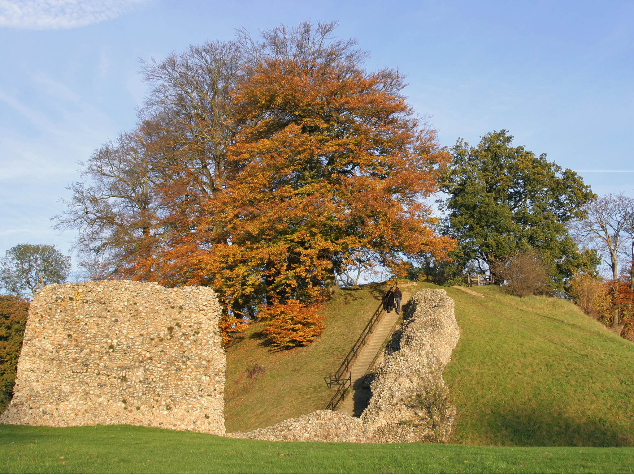 The keep and remains of the defensive wall at Berkhamsted Castle which was constructed in 1066 (Rex Features )