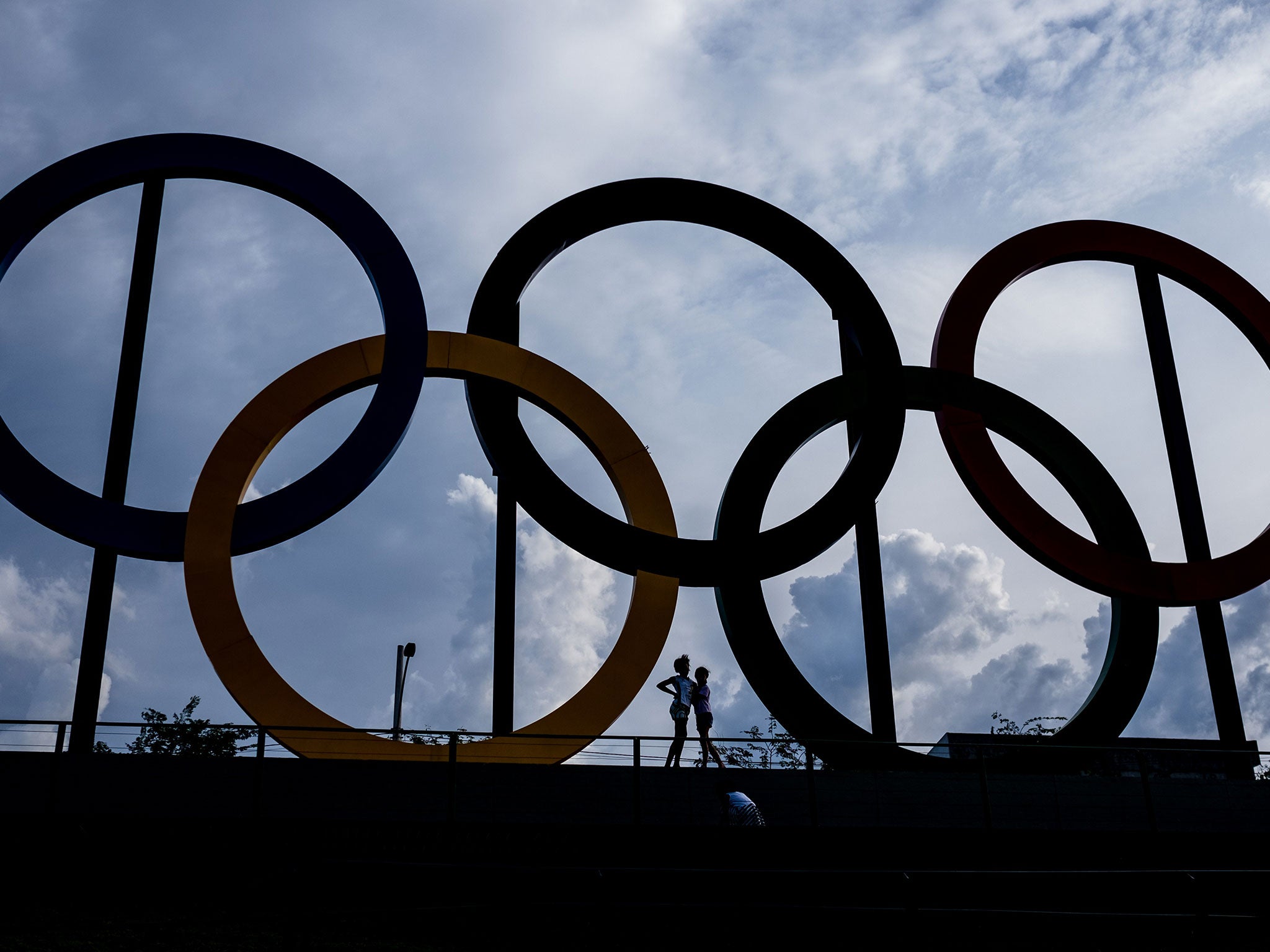 The Olympic rings in Rio