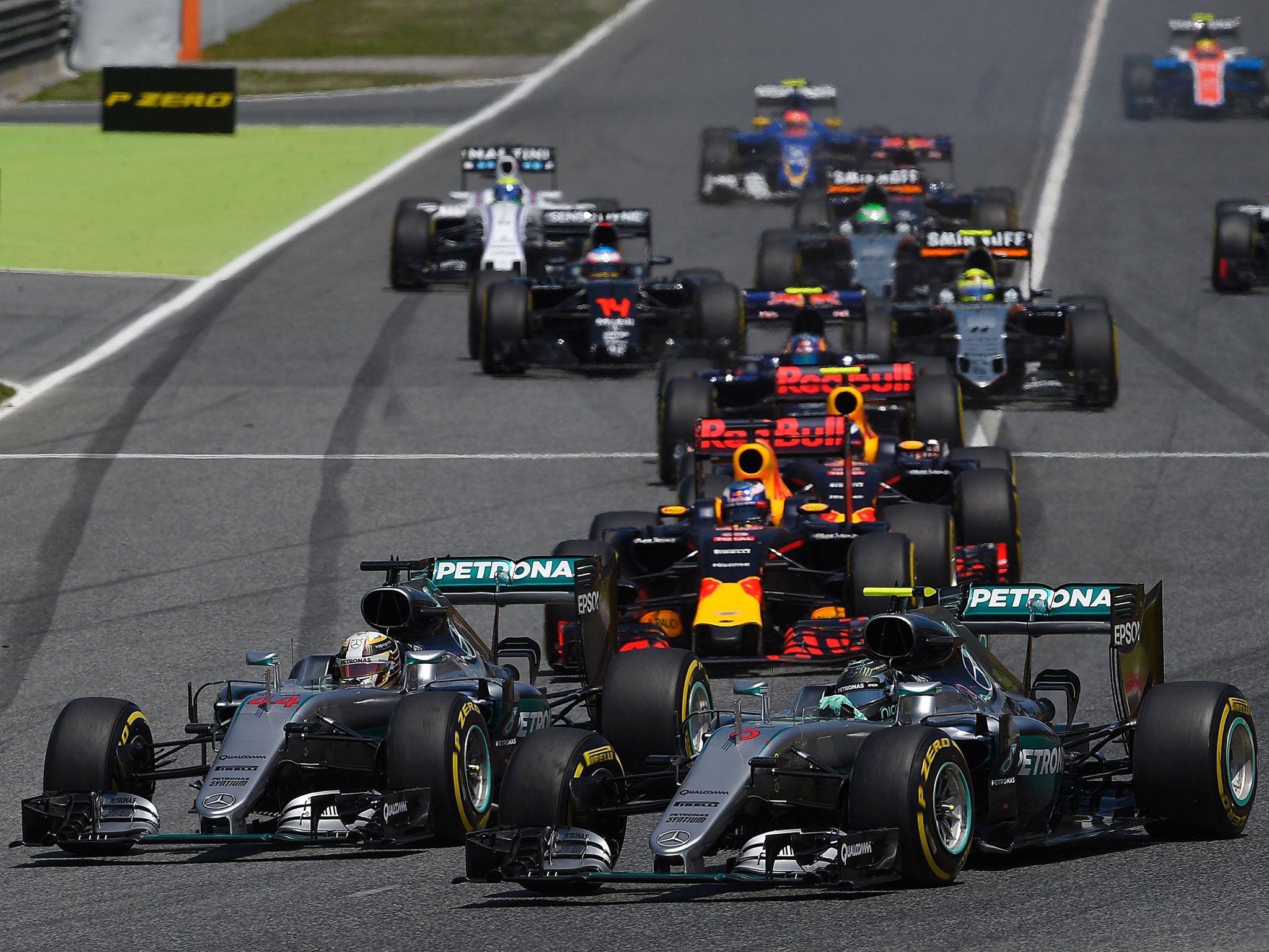 Rosberg and Hamilton famously clashed in the 2016 Spanish Grand Prix