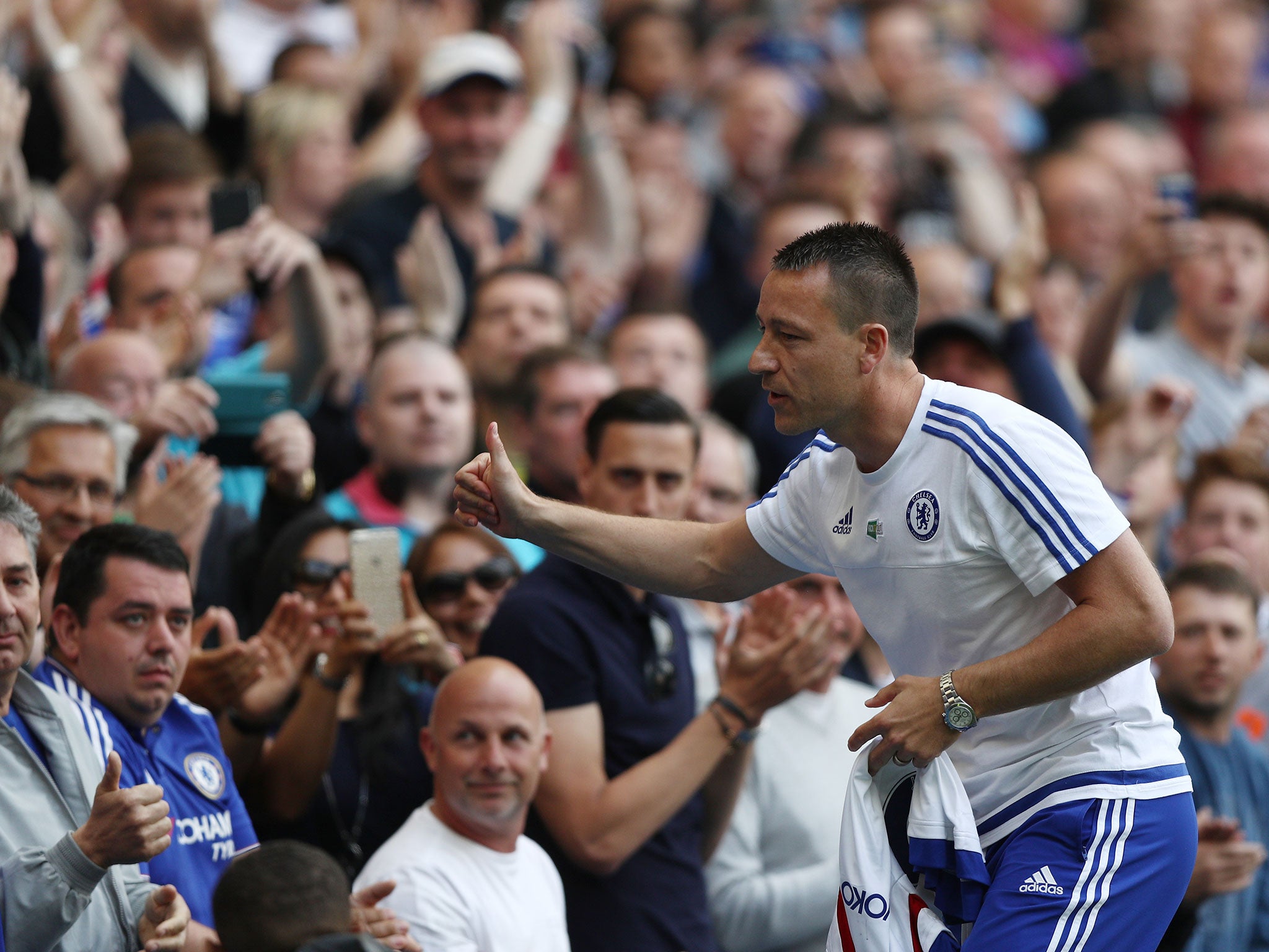 John Terry acknowledges the Chelsea fans