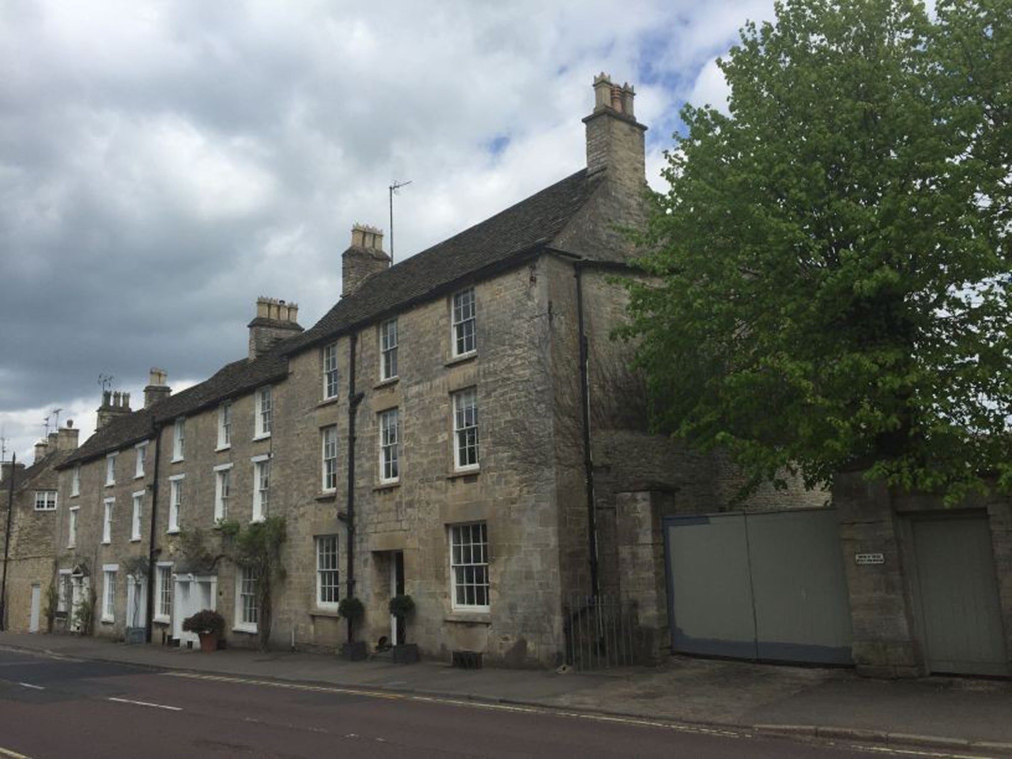 The house in Tetbury, Gloucestershire where the unnamed woman died