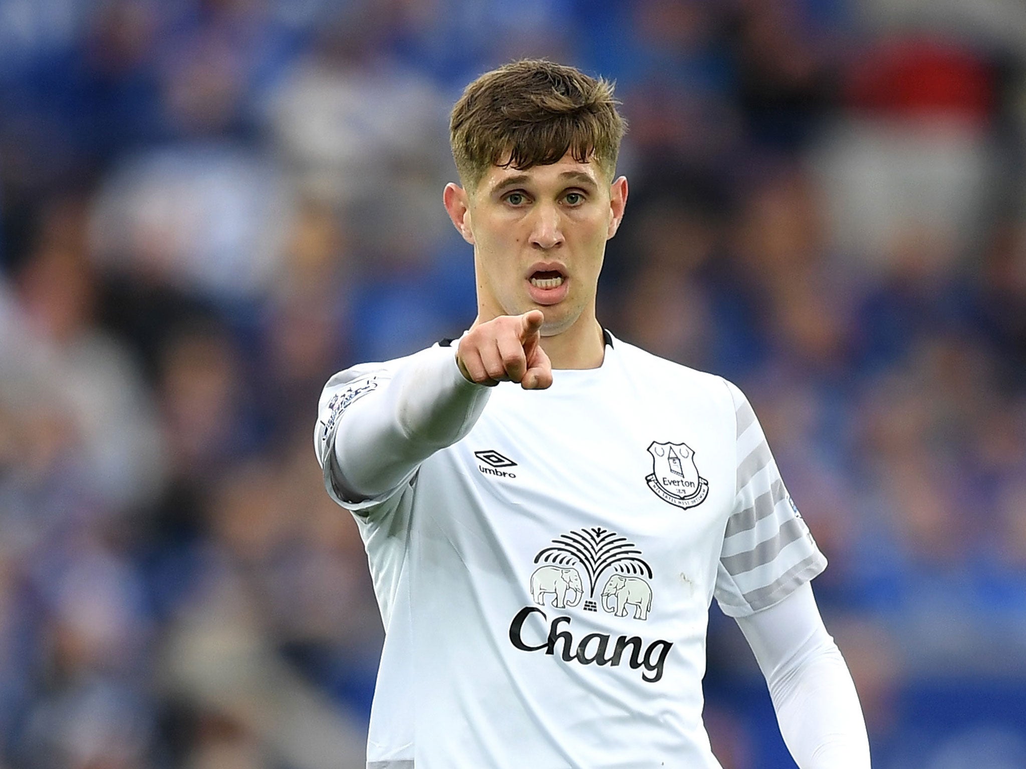 John Stones in action for Everton