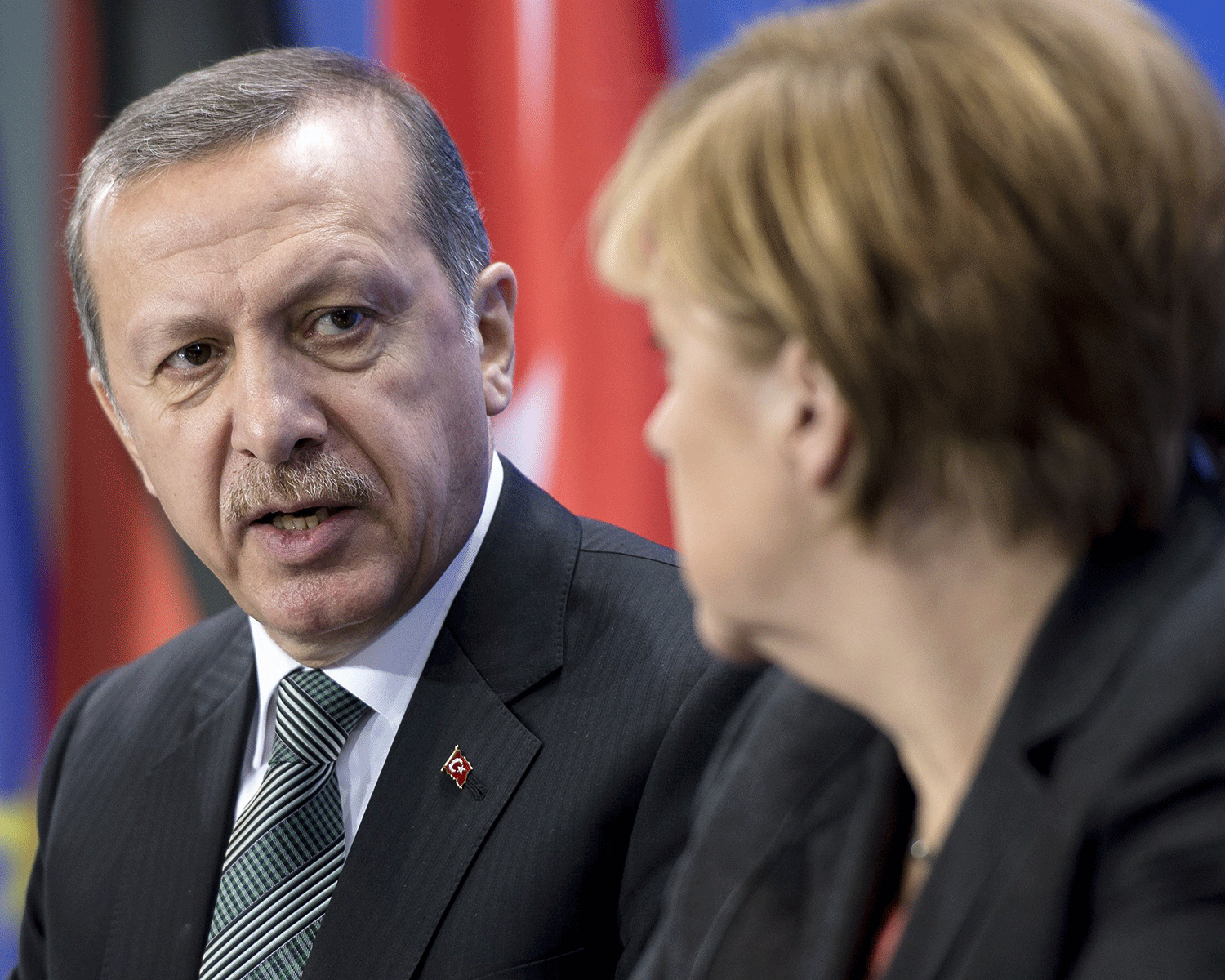 &#13;
President Erdogan and Chancellor Merkel are trying to maintain working diplomatic relations &#13;