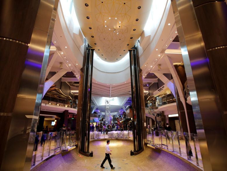 General view during the delivery ceremony of the Harmony of the Seas