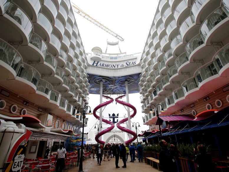 General view during the delivery ceremony of the Harmony of the Seas