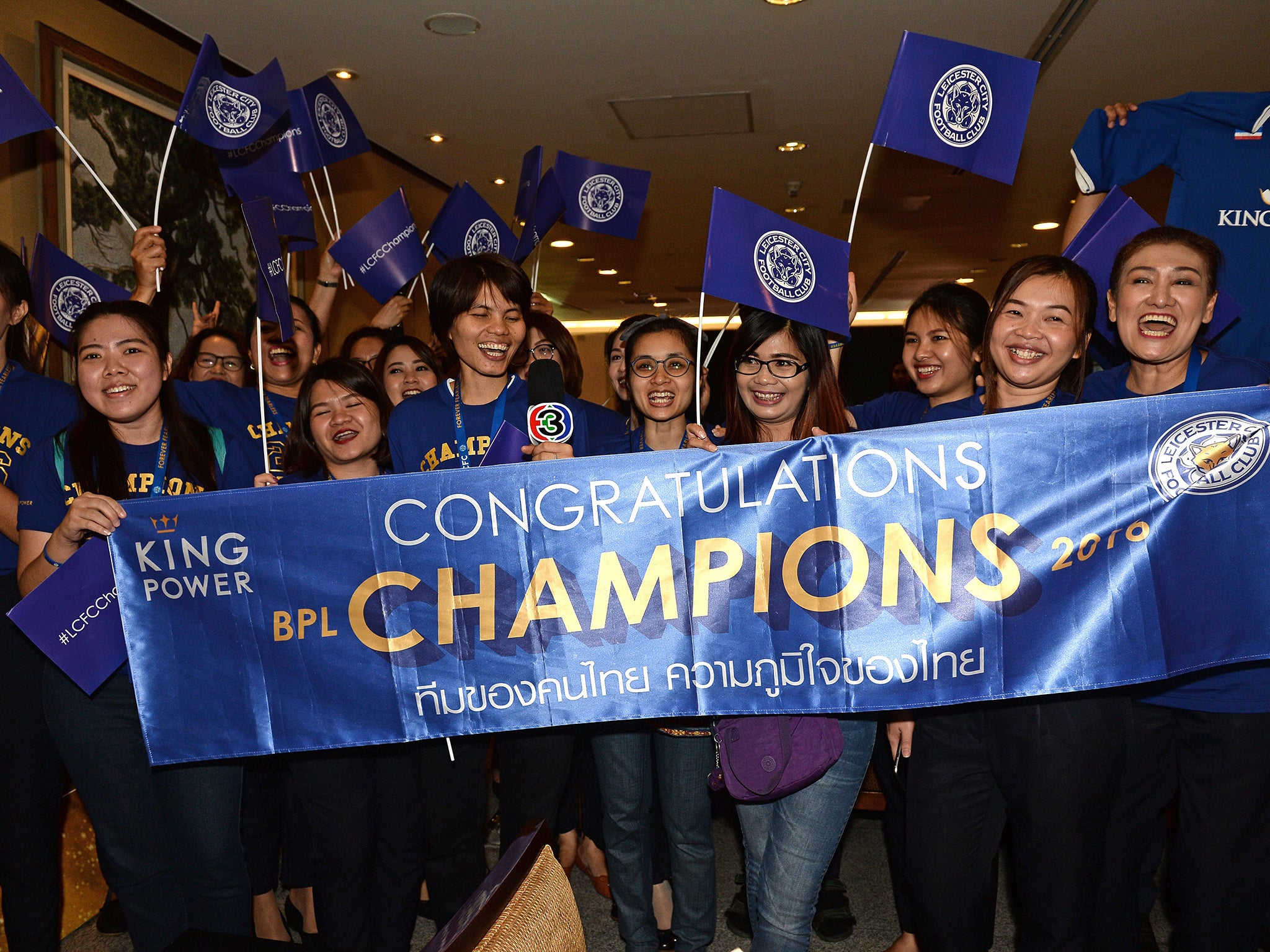 Thai fans gave Leicester's players a heroes' welcome in Bangkok