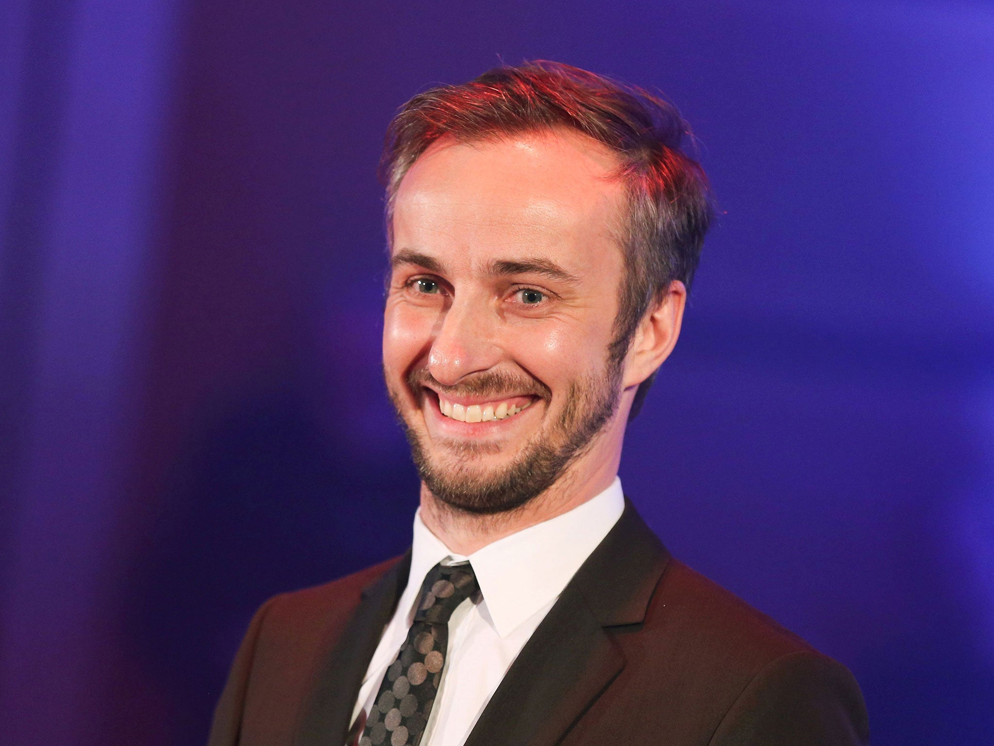 German TV comedian Jan Boehmermann during an award ceremony in Duesseldorf, Germany