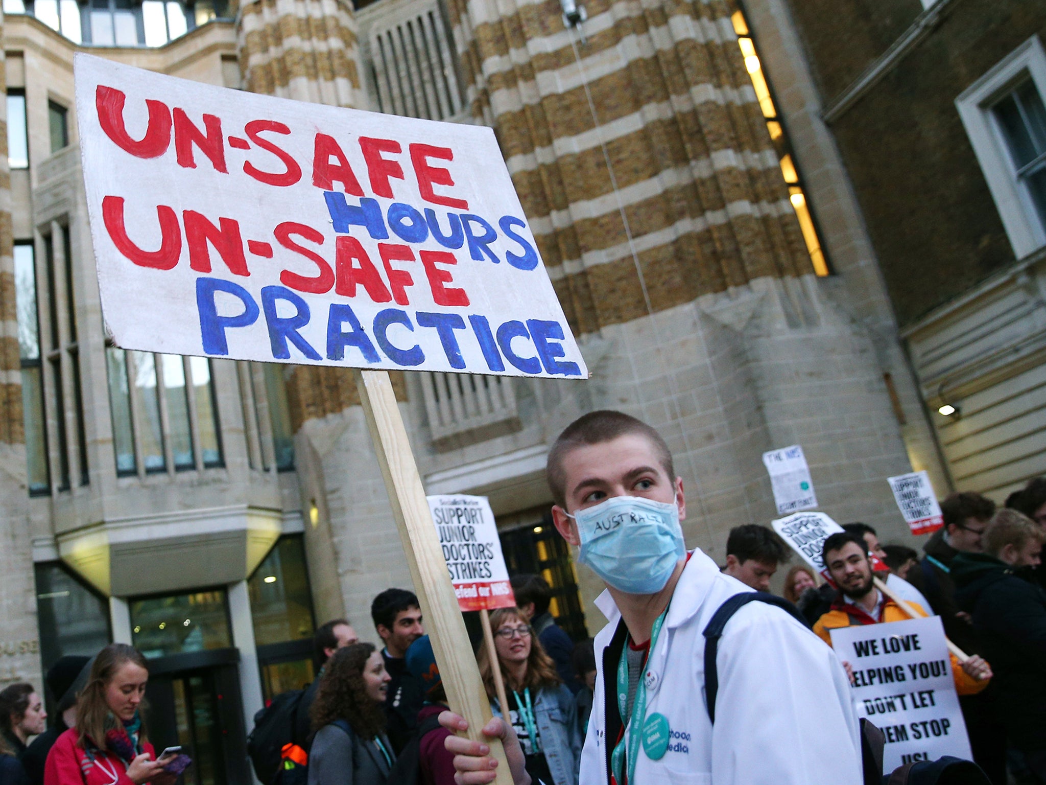 Junior doctors strike over the contract of employment imposed on them by Government