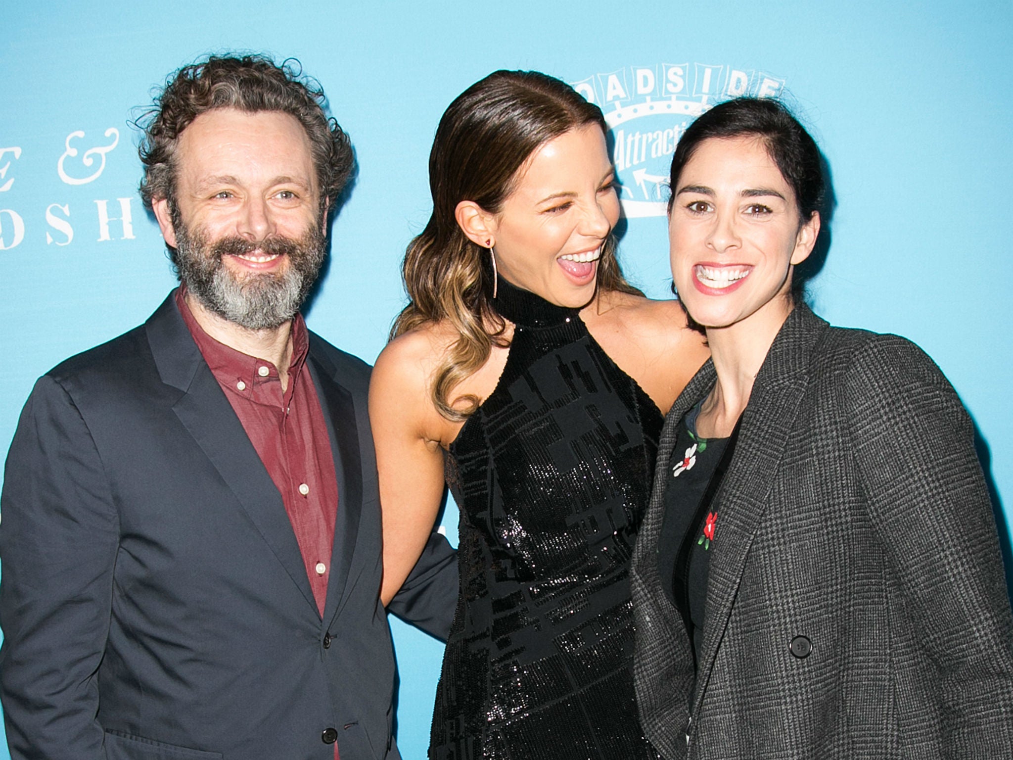 Michael Sheen, Kate Beckinsale and Sarah Silverman at the Love and Friendship premiere in Los Angeles