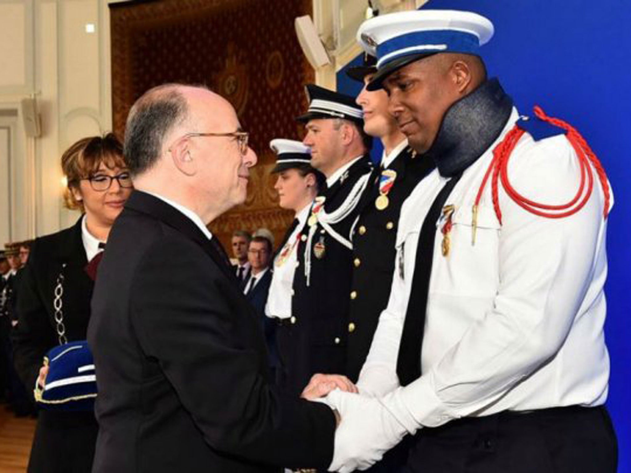 Bernard Cazeneuve announced Mr Philippy would be promoted to 'guardian of the peace'