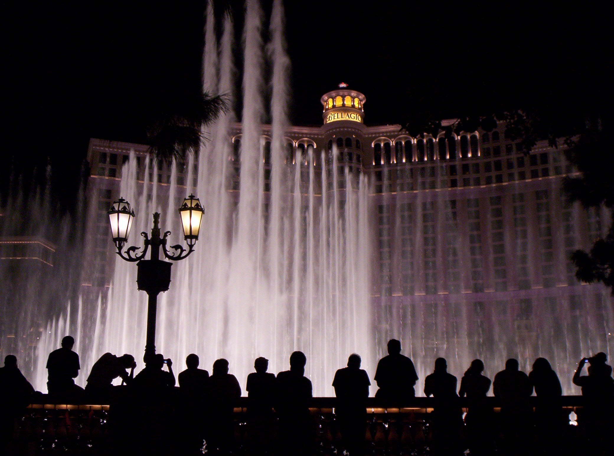 The dancing fountains at the Bellagio Hotel in Las Vegas