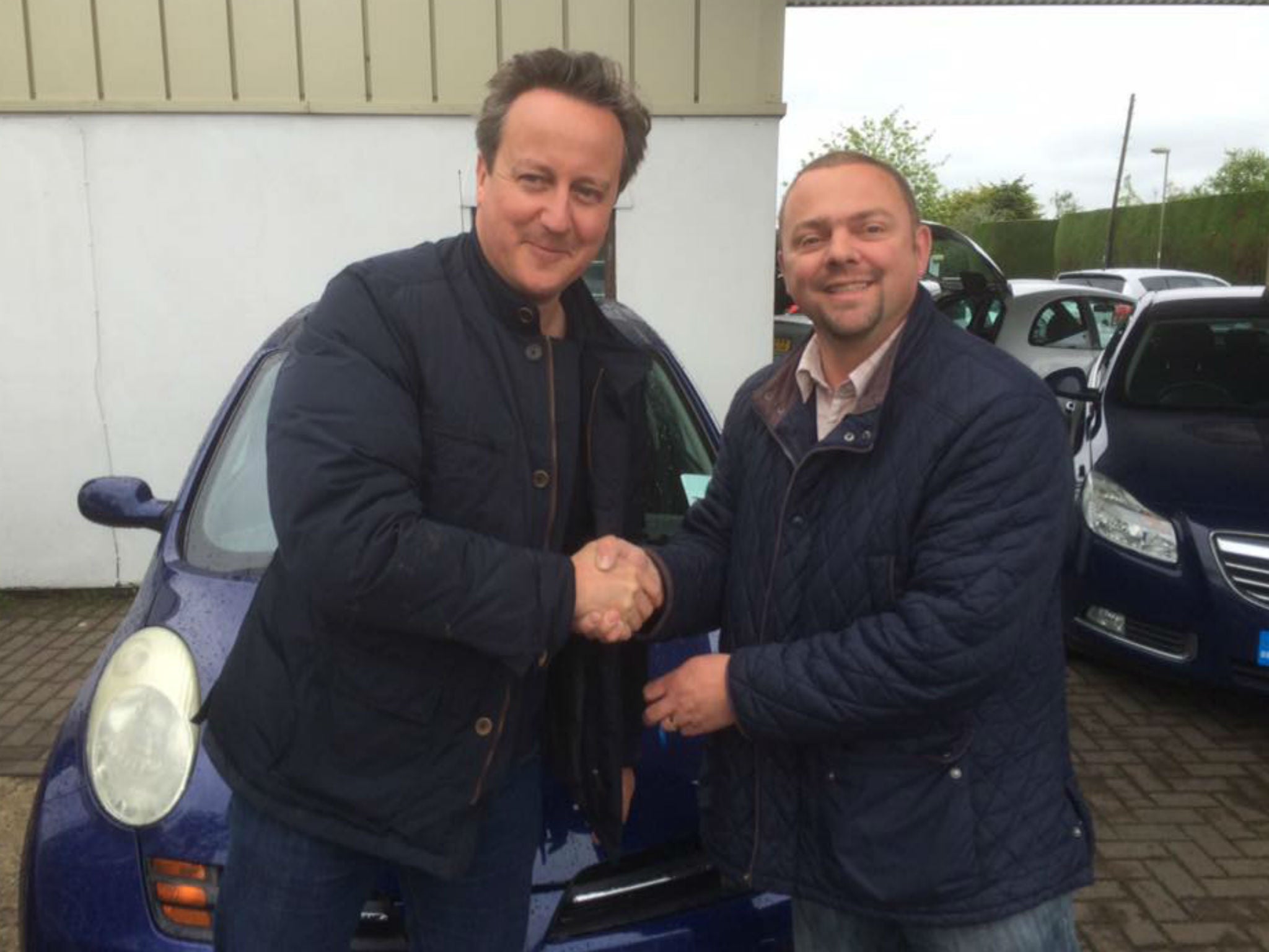 David Cameron and Iain Harris