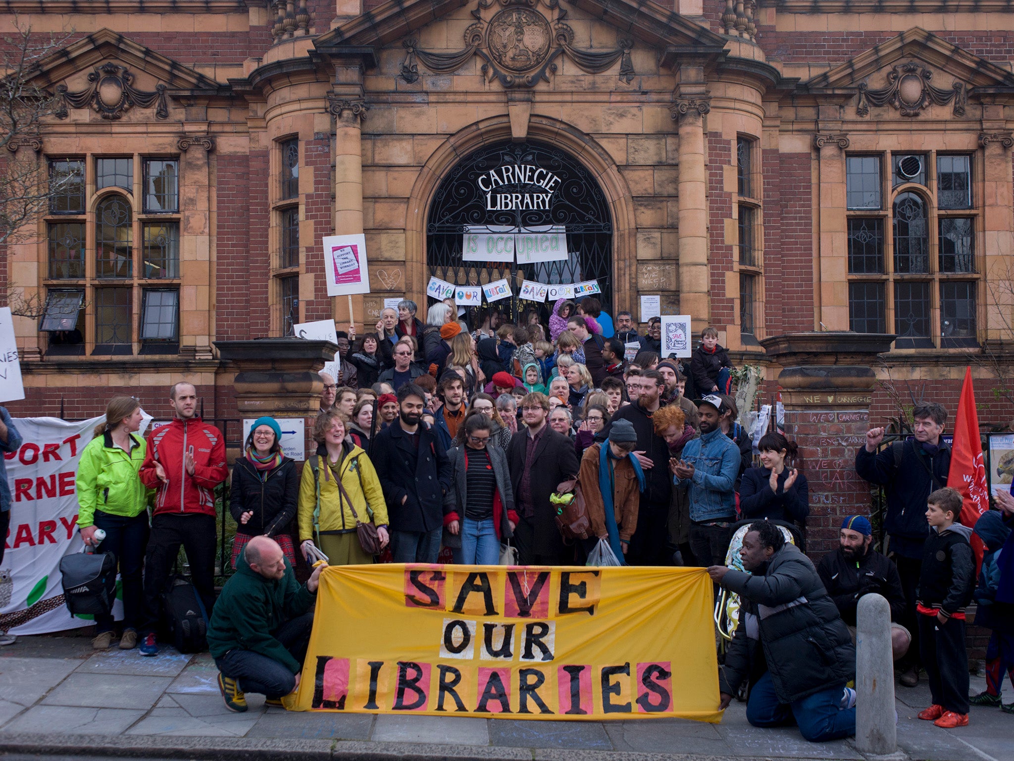 Carnegie library in Herne Hill, southeast London, closed in 2016 but reopened last year with a reduced service