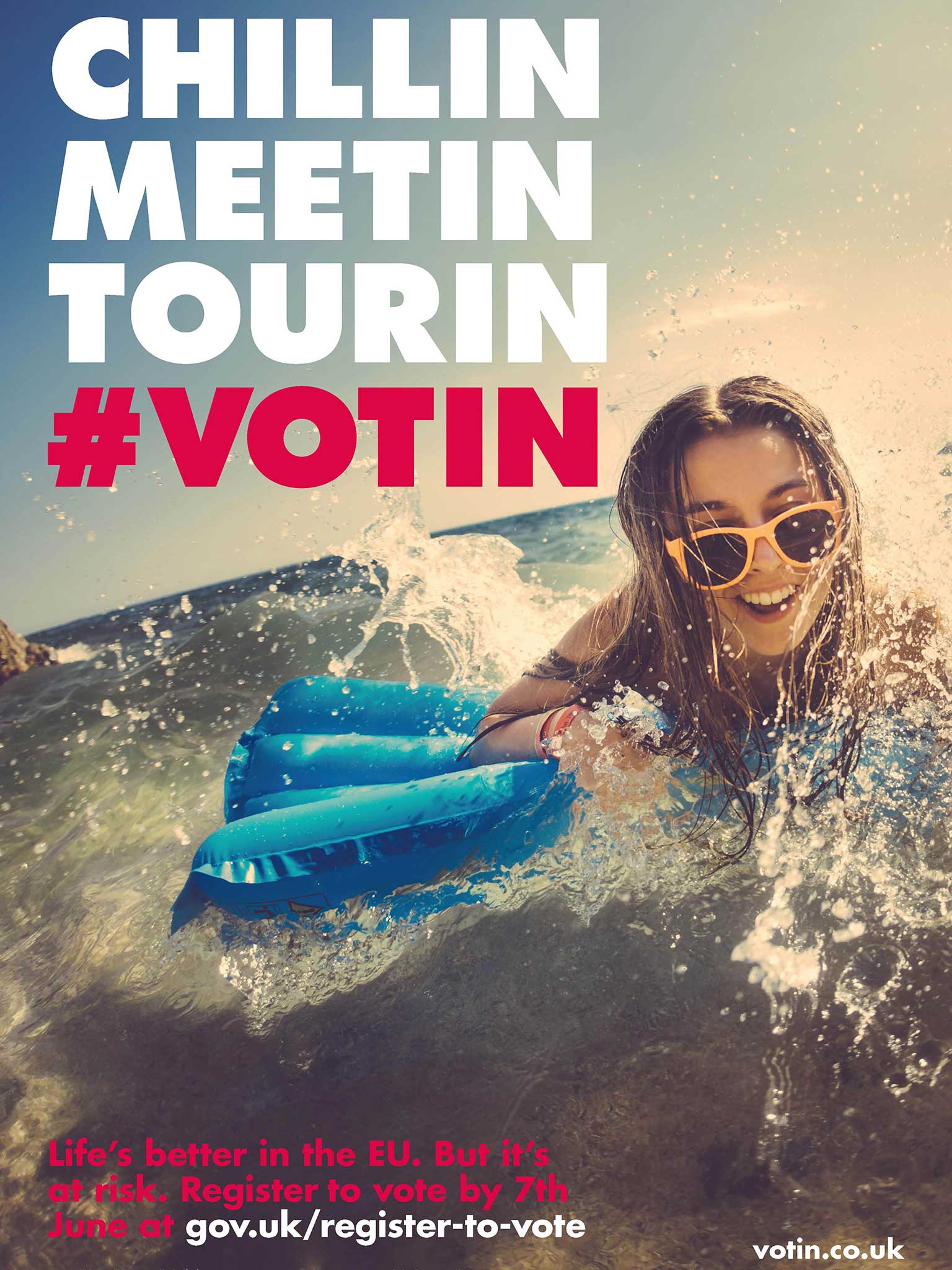 A new poster which is part of a campaign aimed at persuading "the youth" to vote to stay in the EU in the referendum